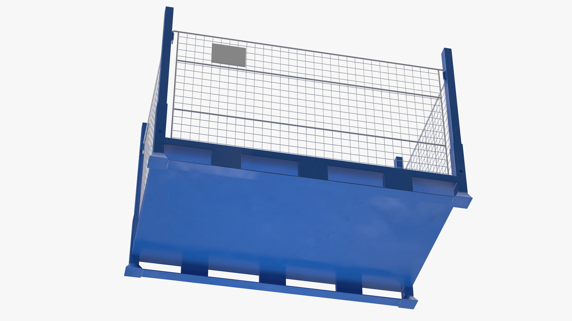 Collapsible Mesh Metal Pallet Cage 3D model