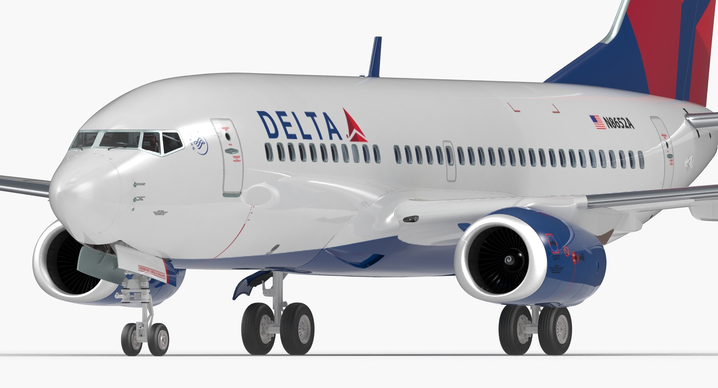 Boeing 737 700 with Interior Delta Air Lines 3D model