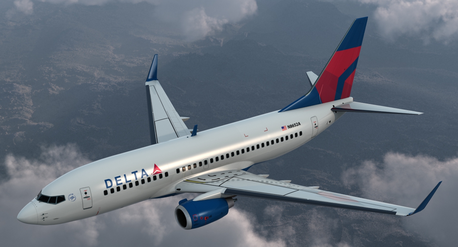 Boeing 737 700 with Interior Delta Air Lines 3D model