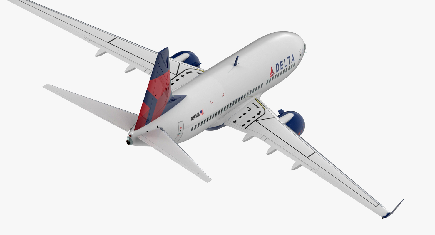 Boeing 737 700 with Interior Delta Air Lines 3D model