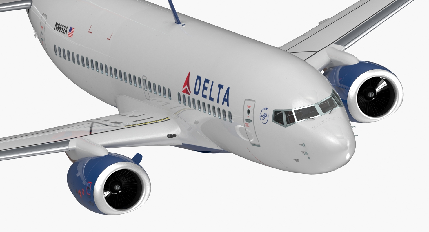 Boeing 737 700 with Interior Delta Air Lines 3D model