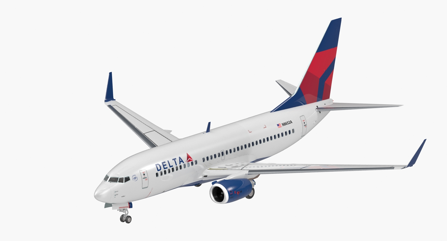 Boeing 737 700 with Interior Delta Air Lines 3D model
