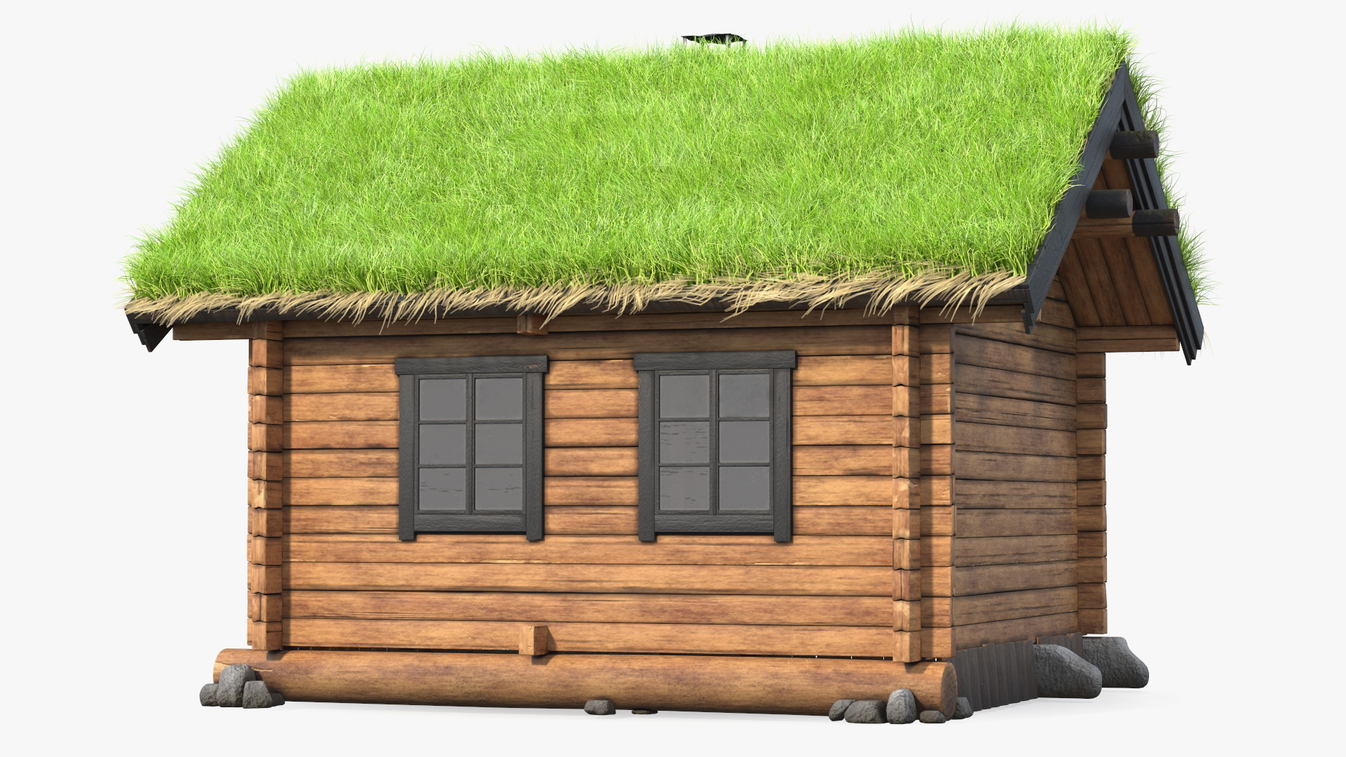 Wooden Hunting Lodge Fur 3D model