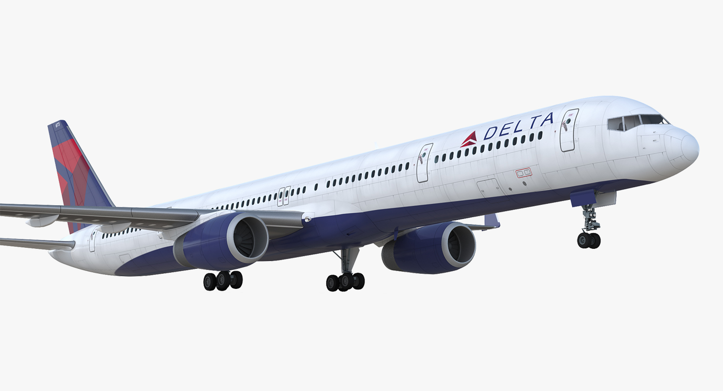 3D Boeing 757 300 Delta with Cabin