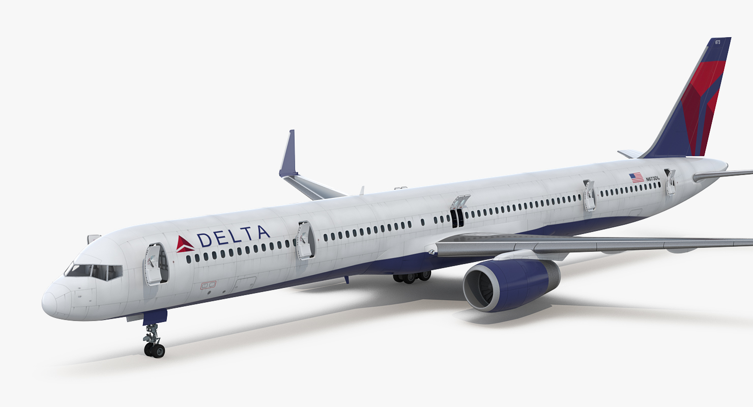 3D Boeing 757 300 Delta with Cabin