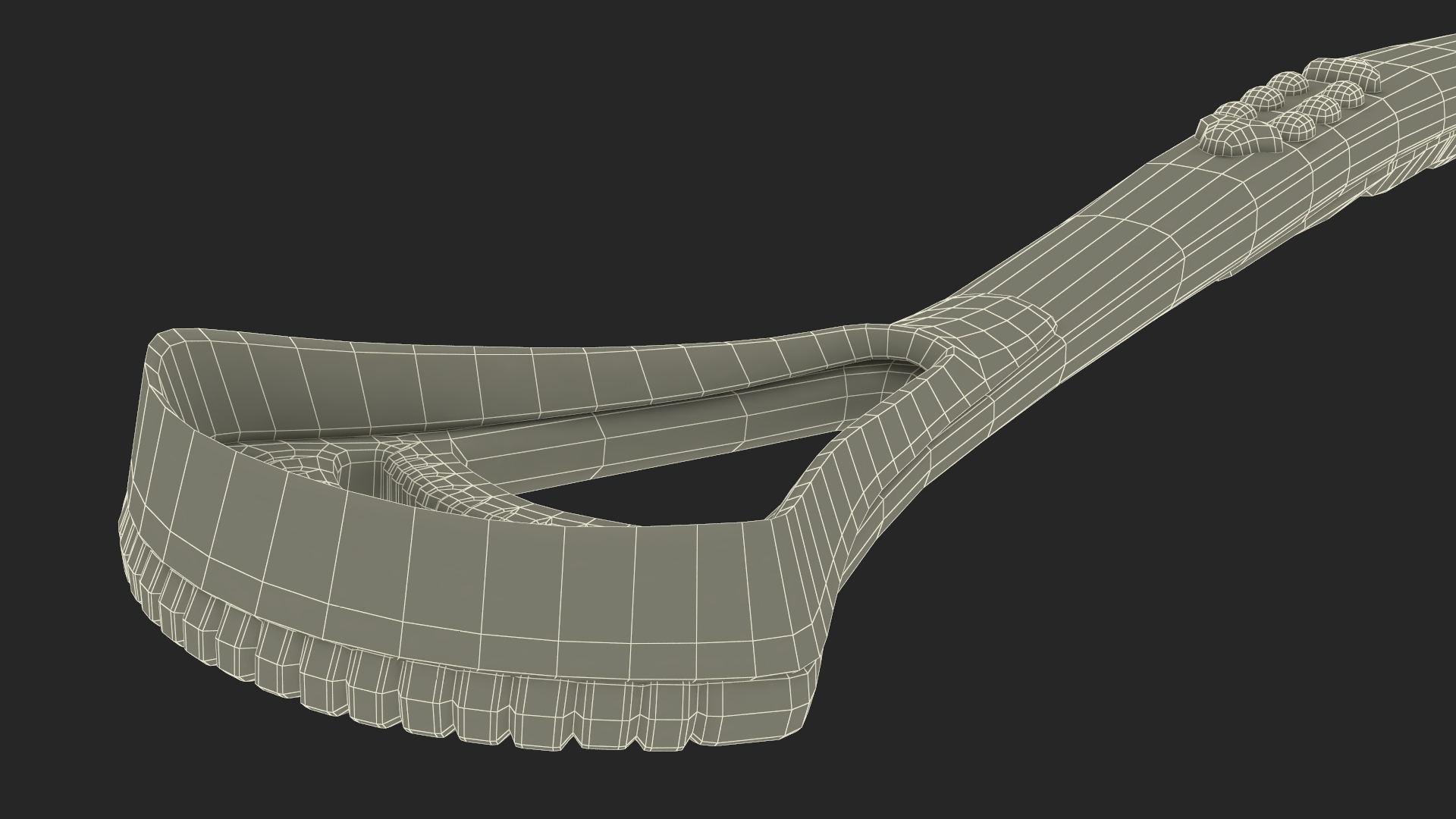 Tongue Scraper Blue 3D model