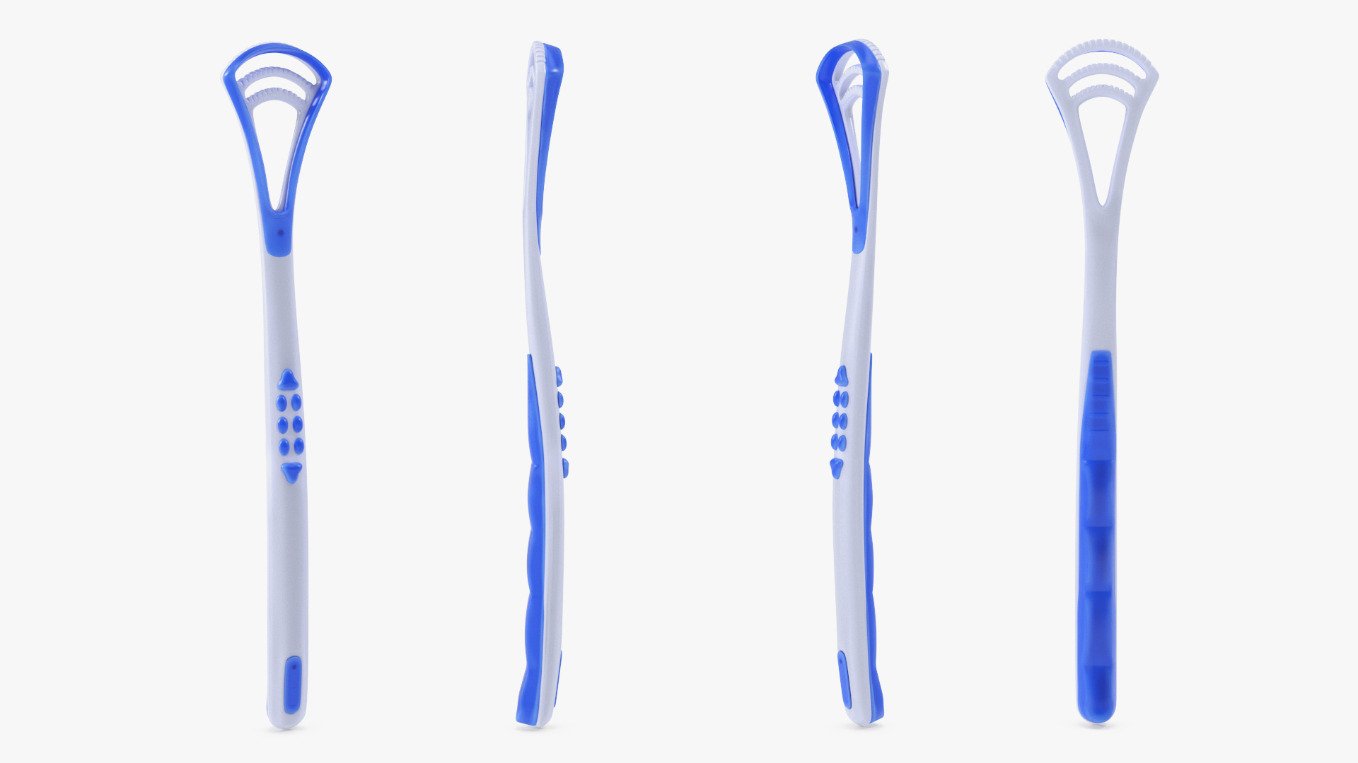 Tongue Scraper Blue 3D model