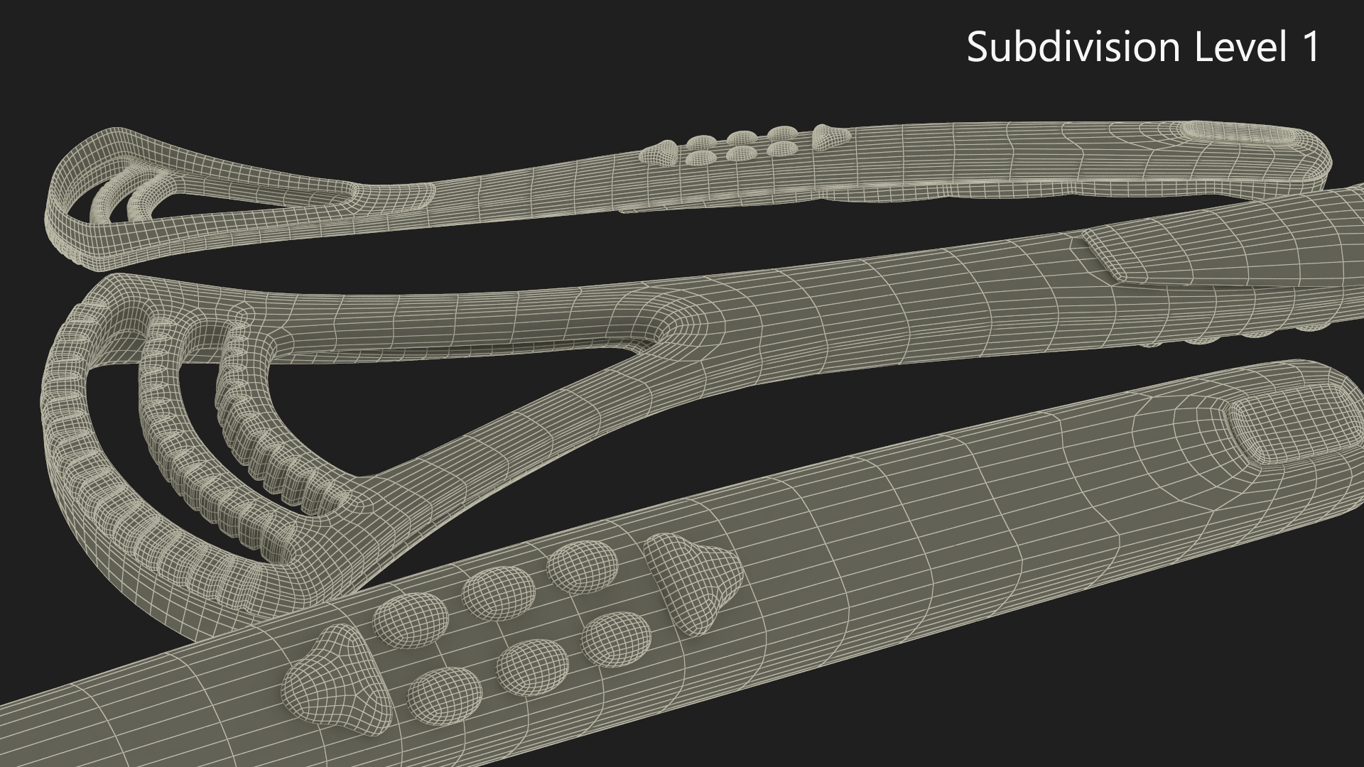 Tongue Scraper Blue 3D model