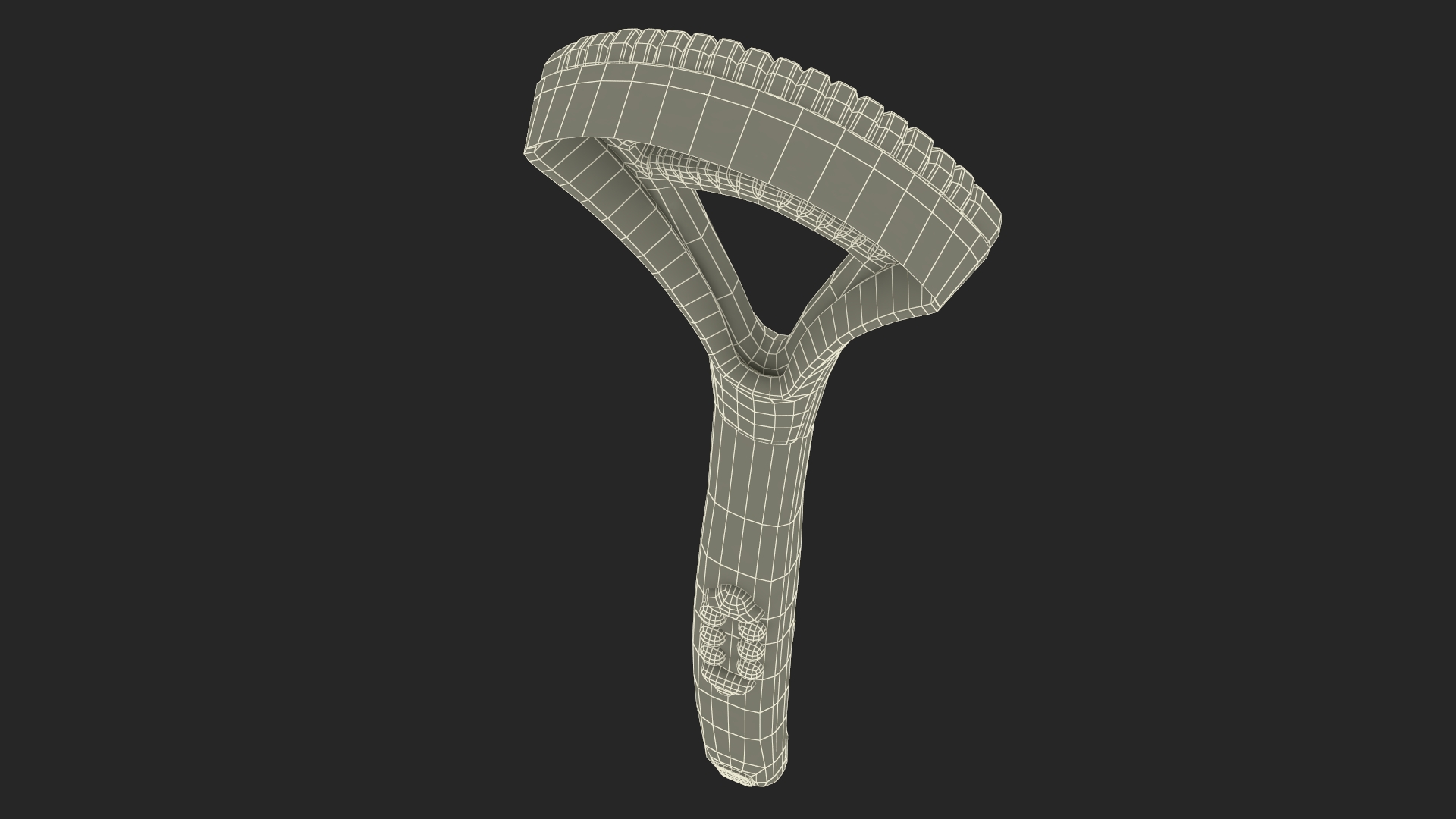 Tongue Scraper Blue 3D model