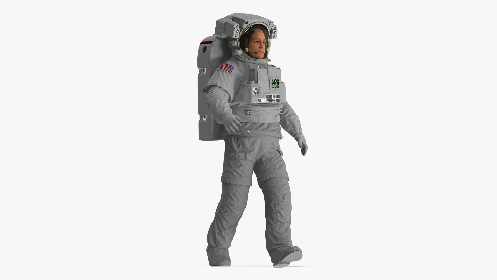 NASA Astronaut Extravehicular Mobility Suit Rigged for Cinema 4D 3D model