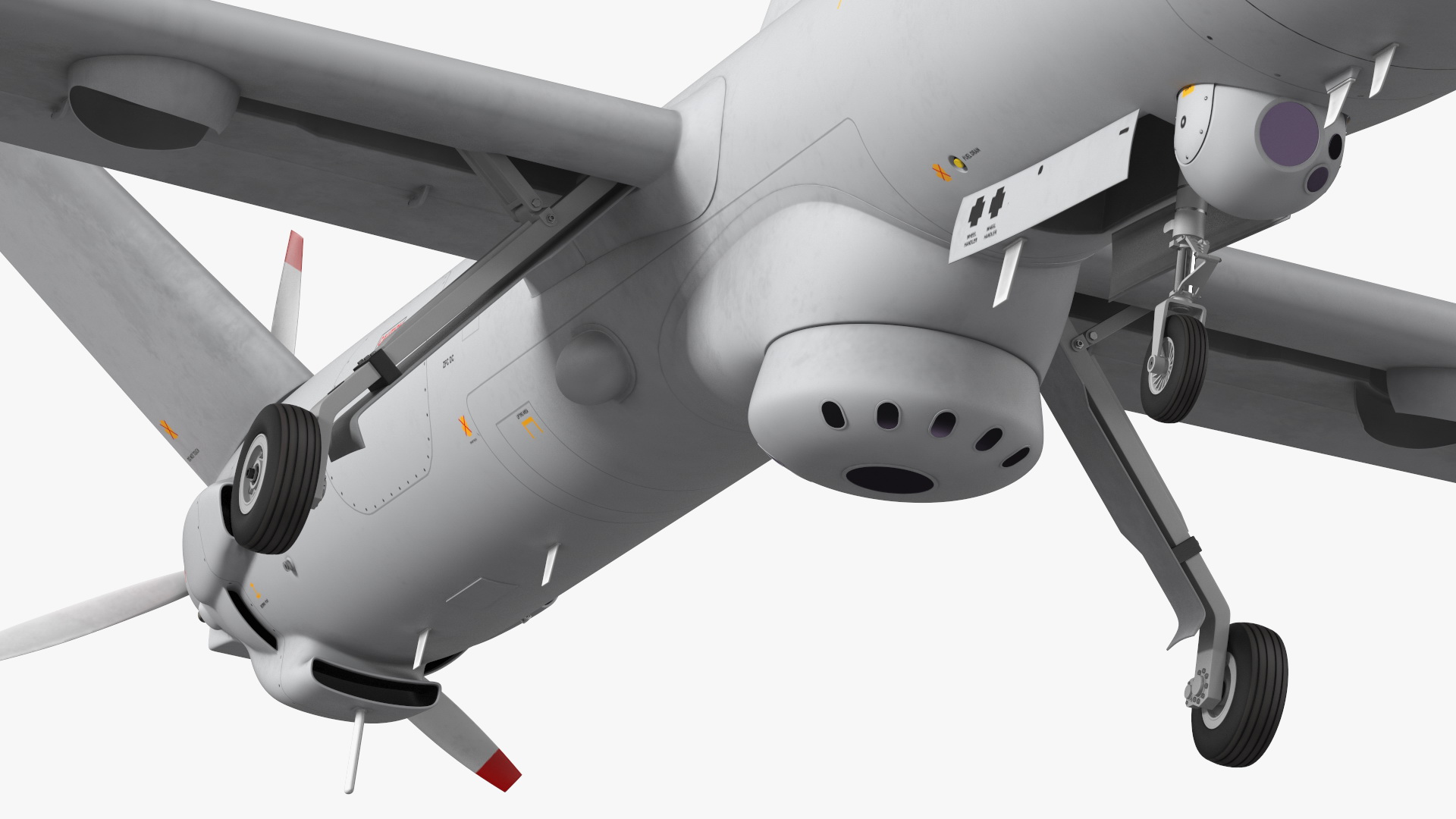 3D Elbit Hermes 900 UAV Rigged for Maya