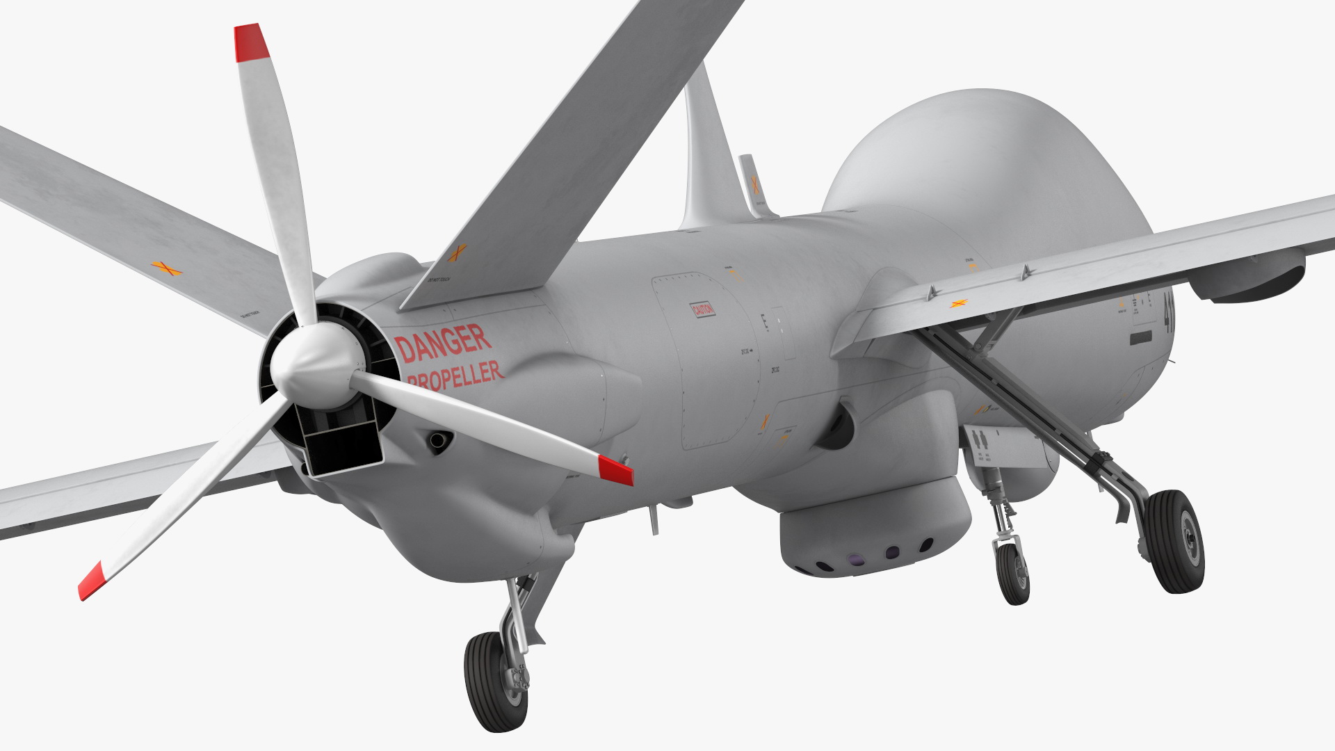 3D Elbit Hermes 900 UAV Rigged for Maya
