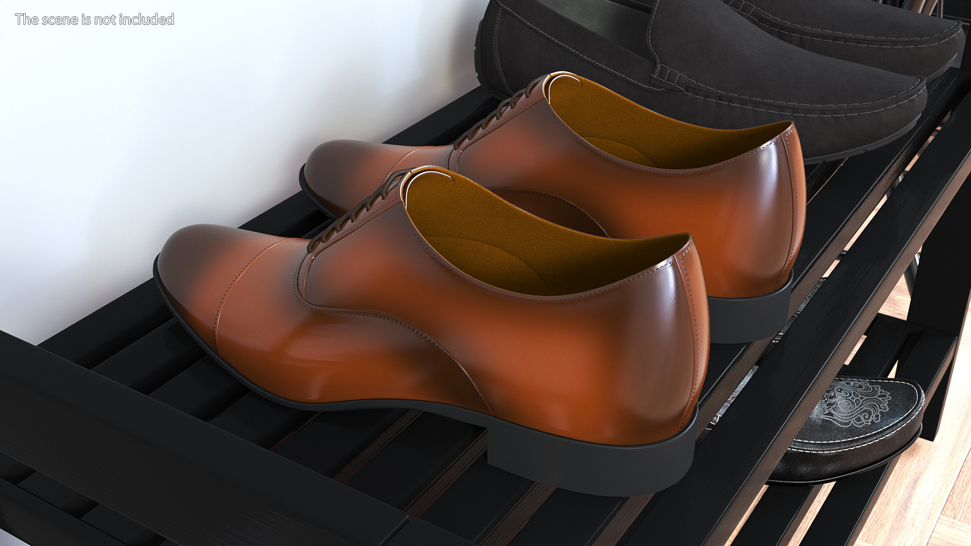 Men Leather Formal Shoes 3D model