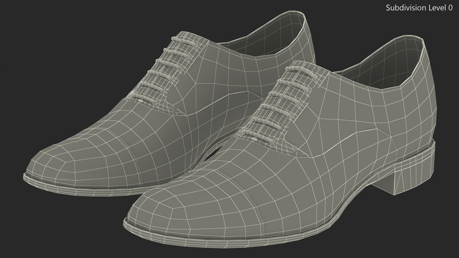 Men Leather Formal Shoes 3D model