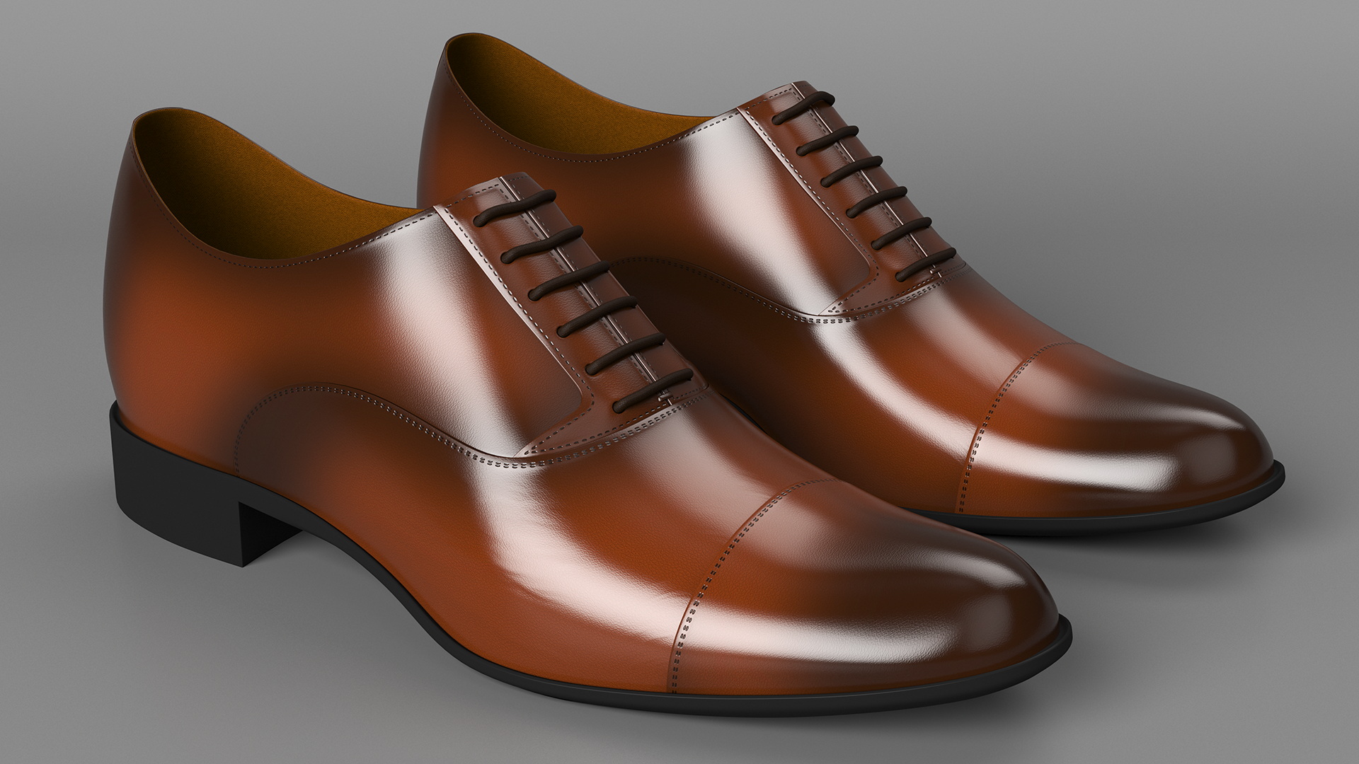 Men Leather Formal Shoes 3D model