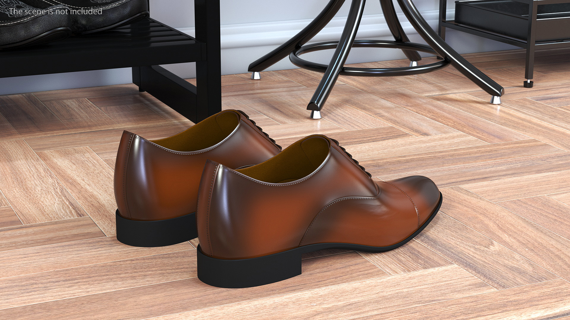 Men Leather Formal Shoes 3D model