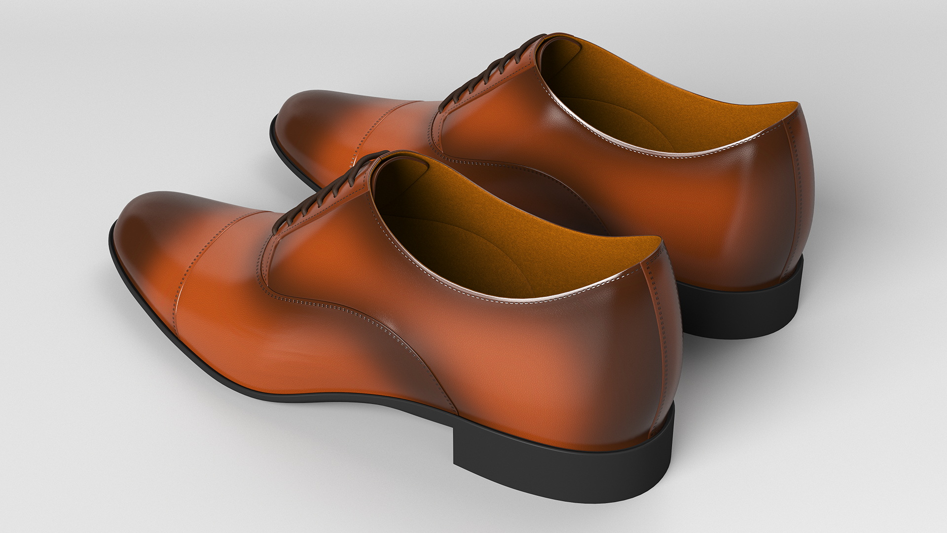 Men Leather Formal Shoes 3D model