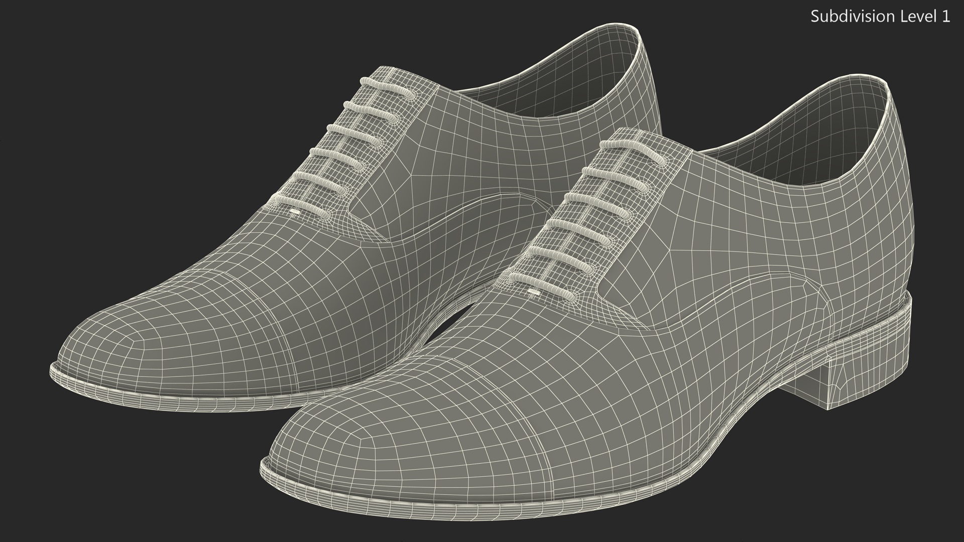 Men Leather Formal Shoes 3D model