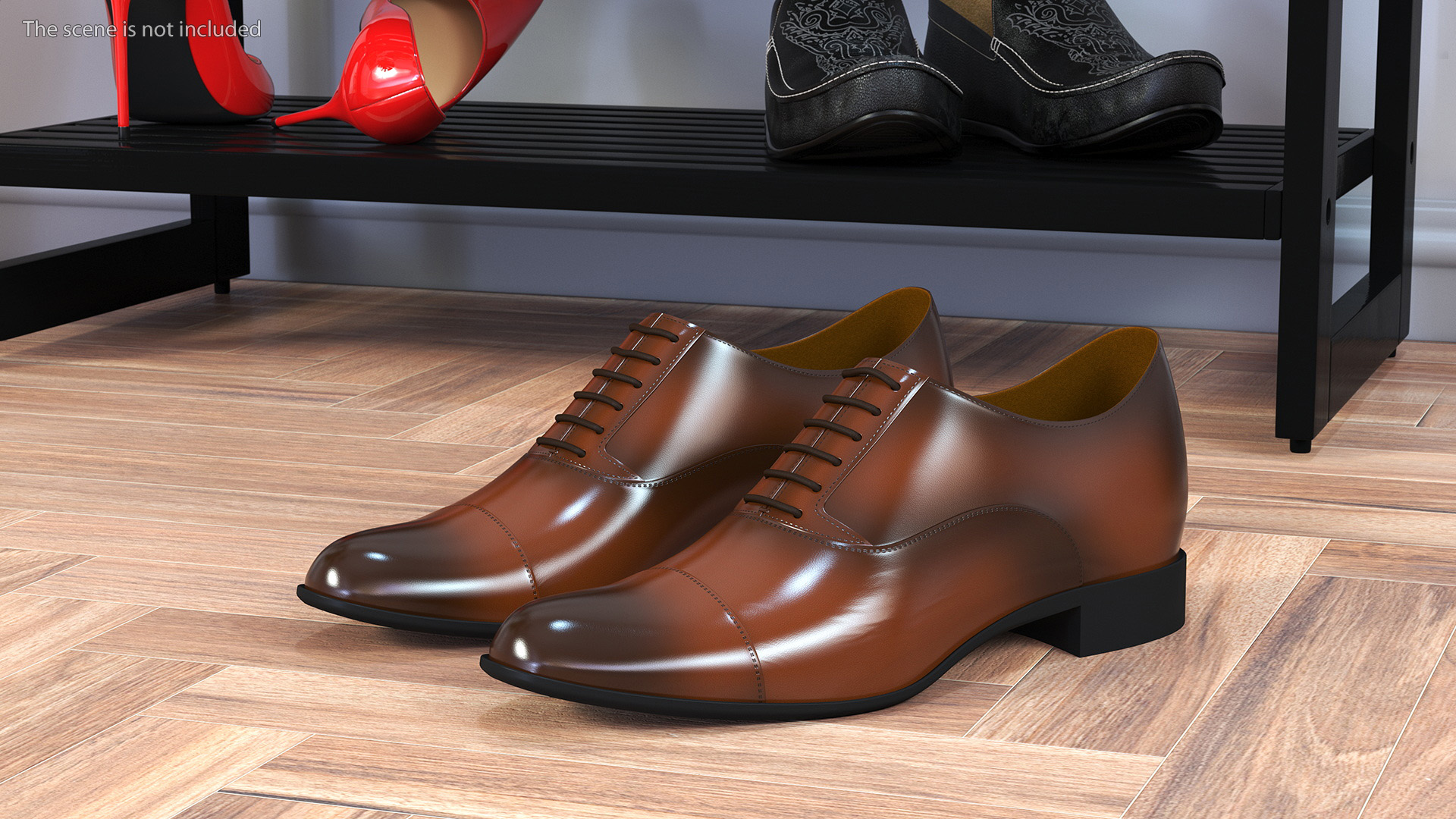 Men Leather Formal Shoes 3D model