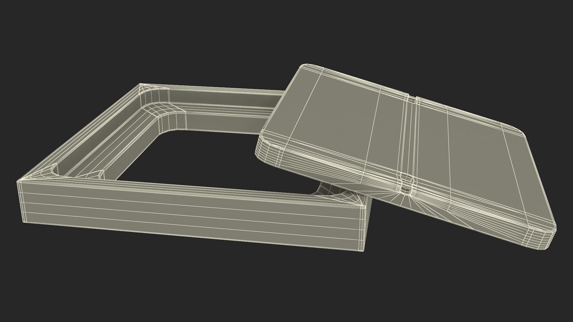 Concrete Manhole Cover Square 3D model