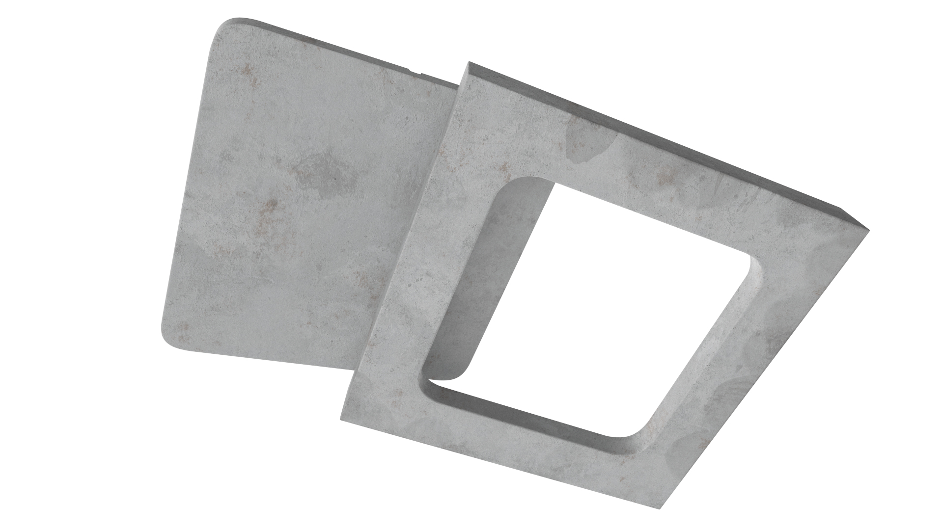Concrete Manhole Cover Square 3D model