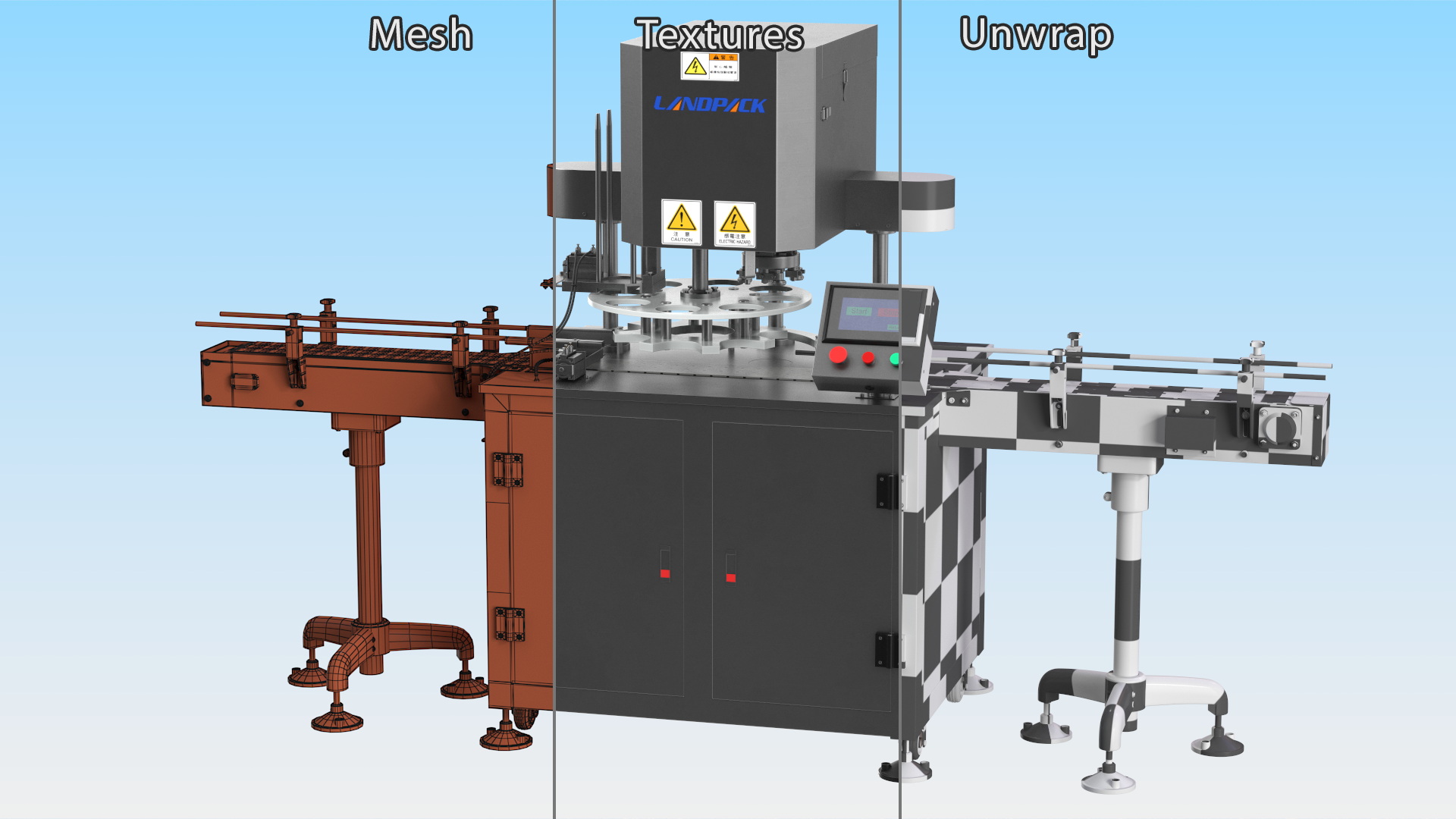 3D model Cover Packing Machine LandPack