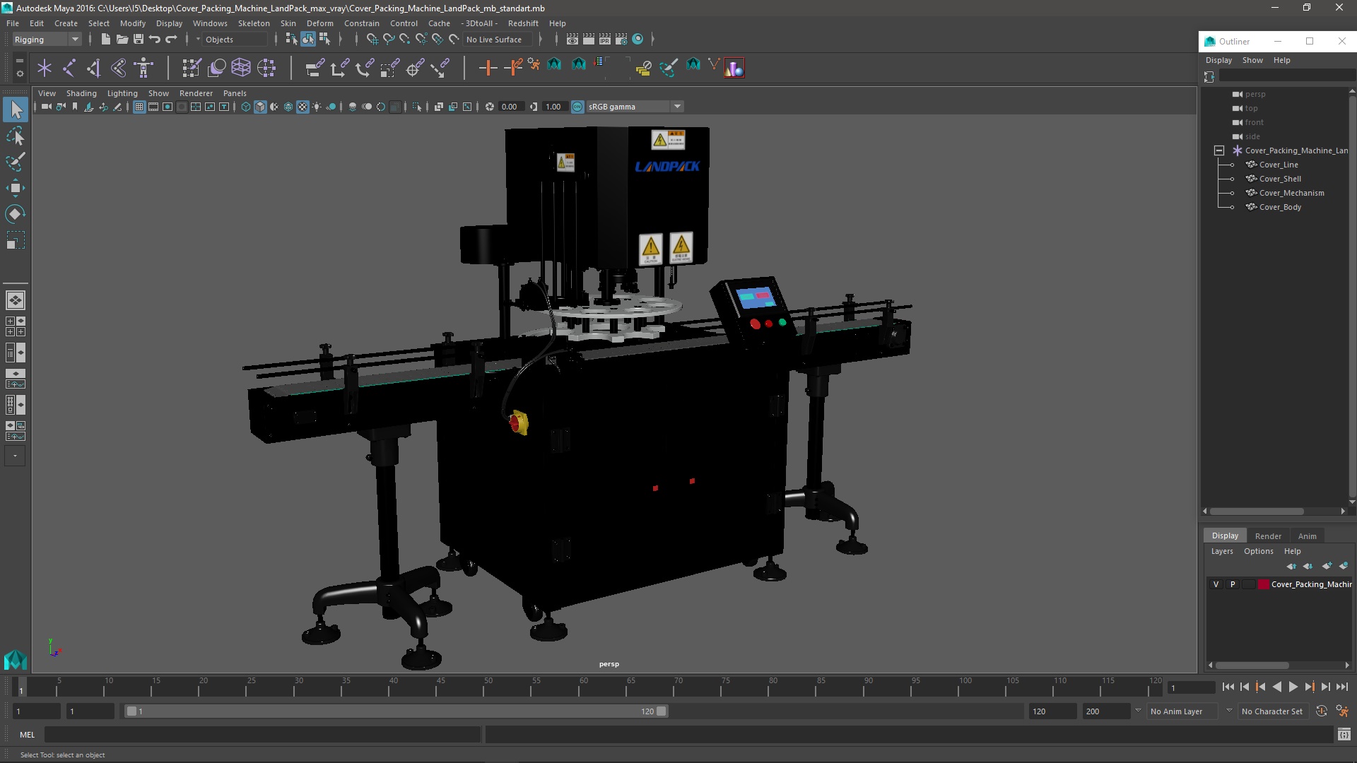 3D model Cover Packing Machine LandPack