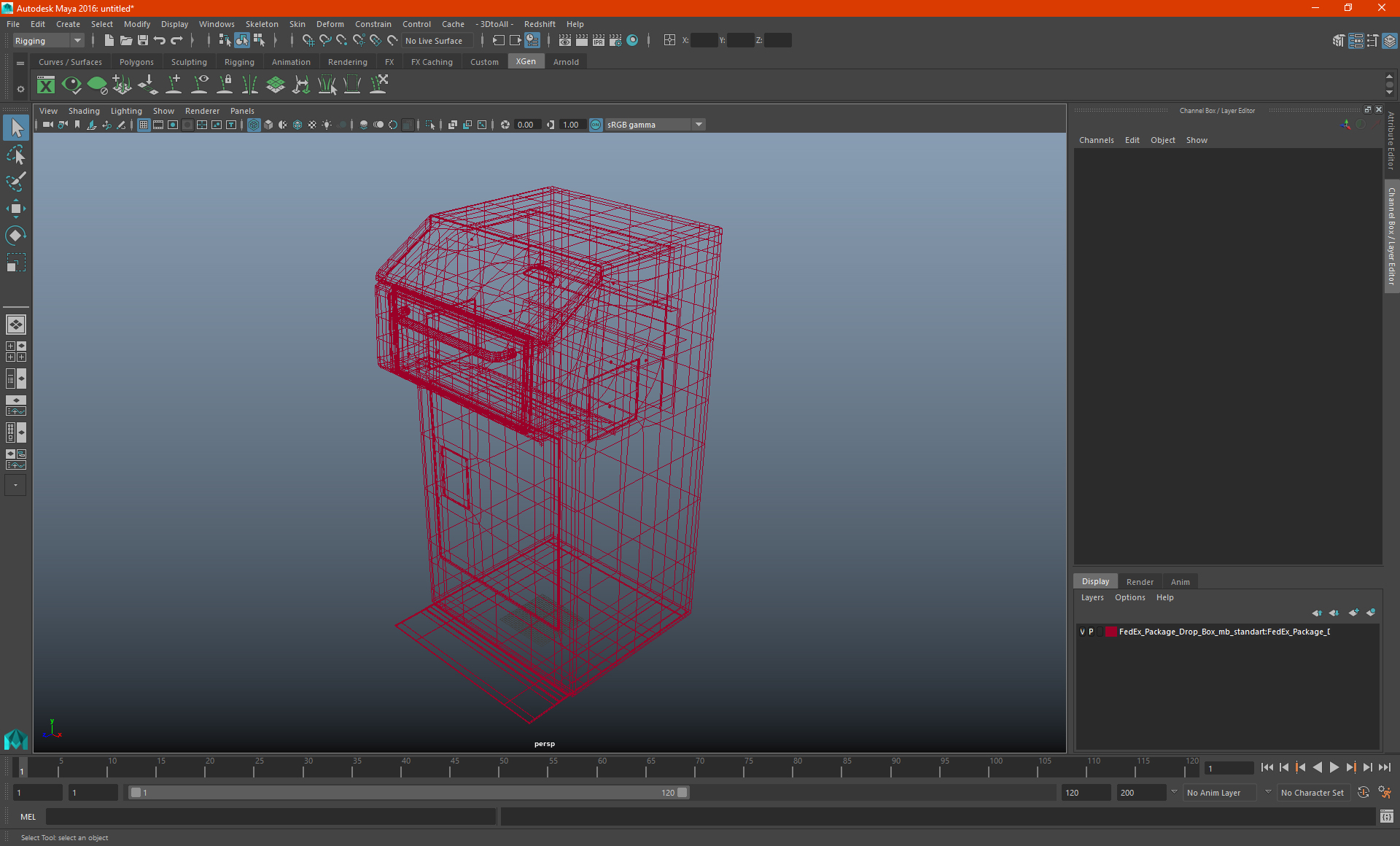 FedEx Package Drop Box 3D