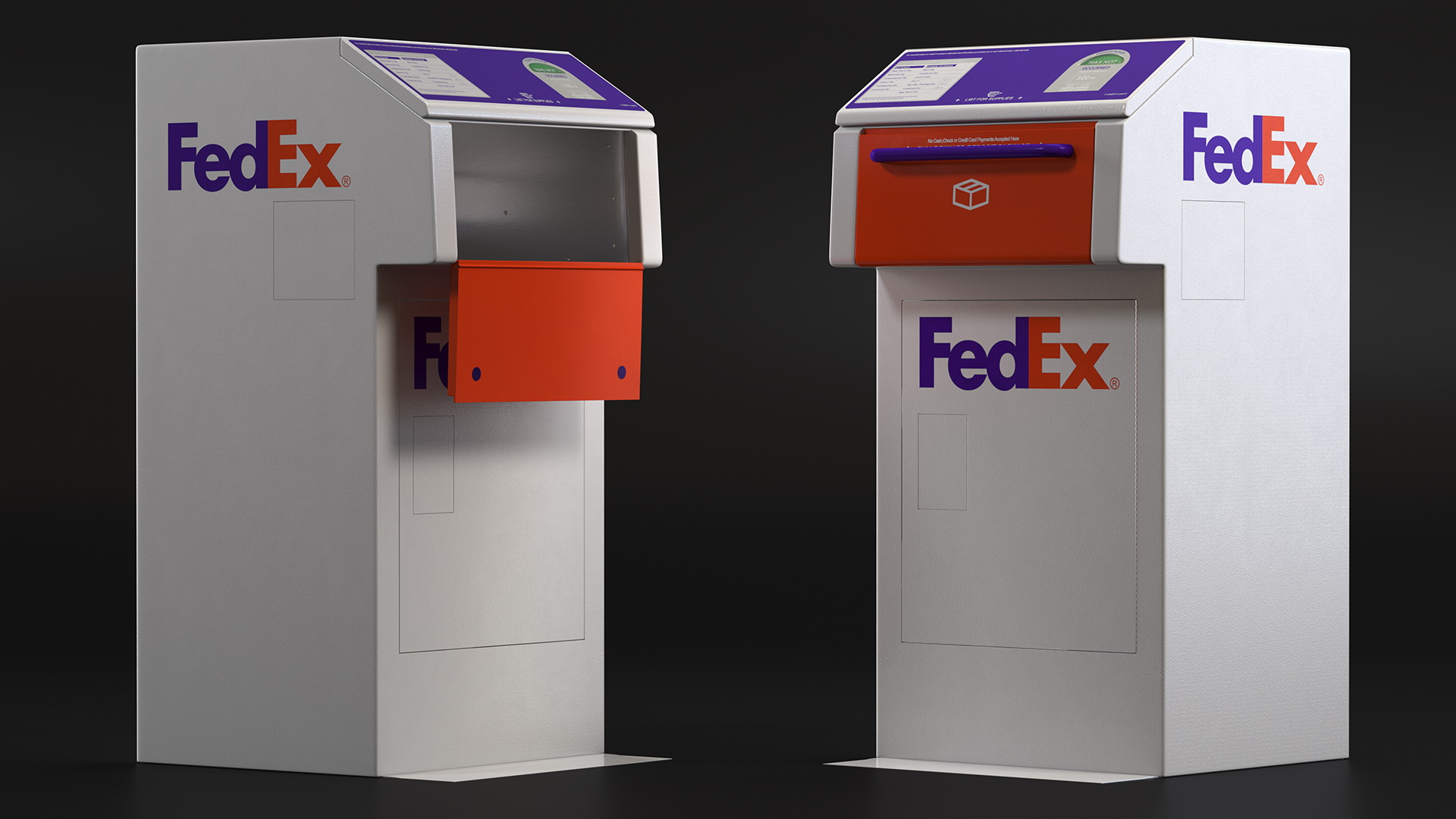 FedEx Package Drop Box 3D