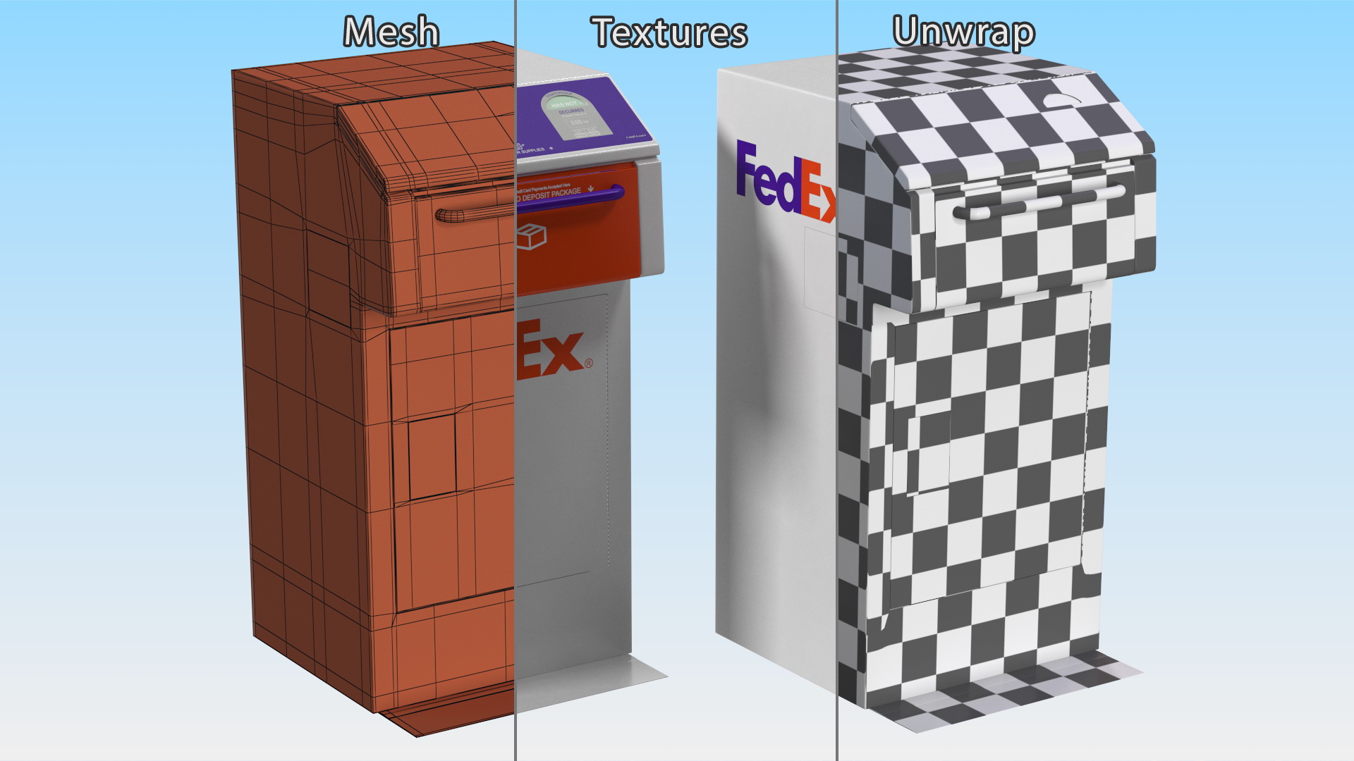 FedEx Package Drop Box 3D