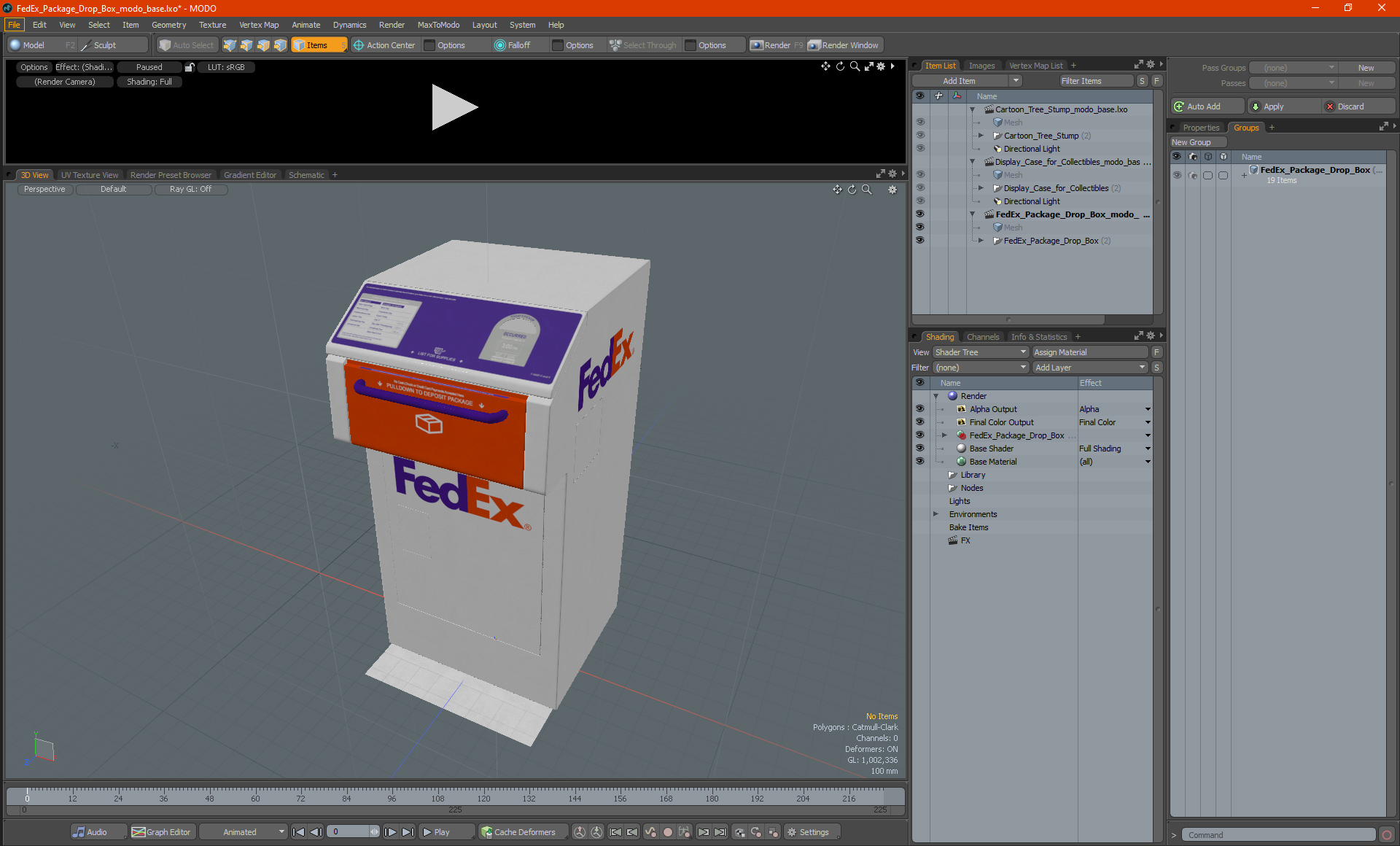 FedEx Package Drop Box 3D