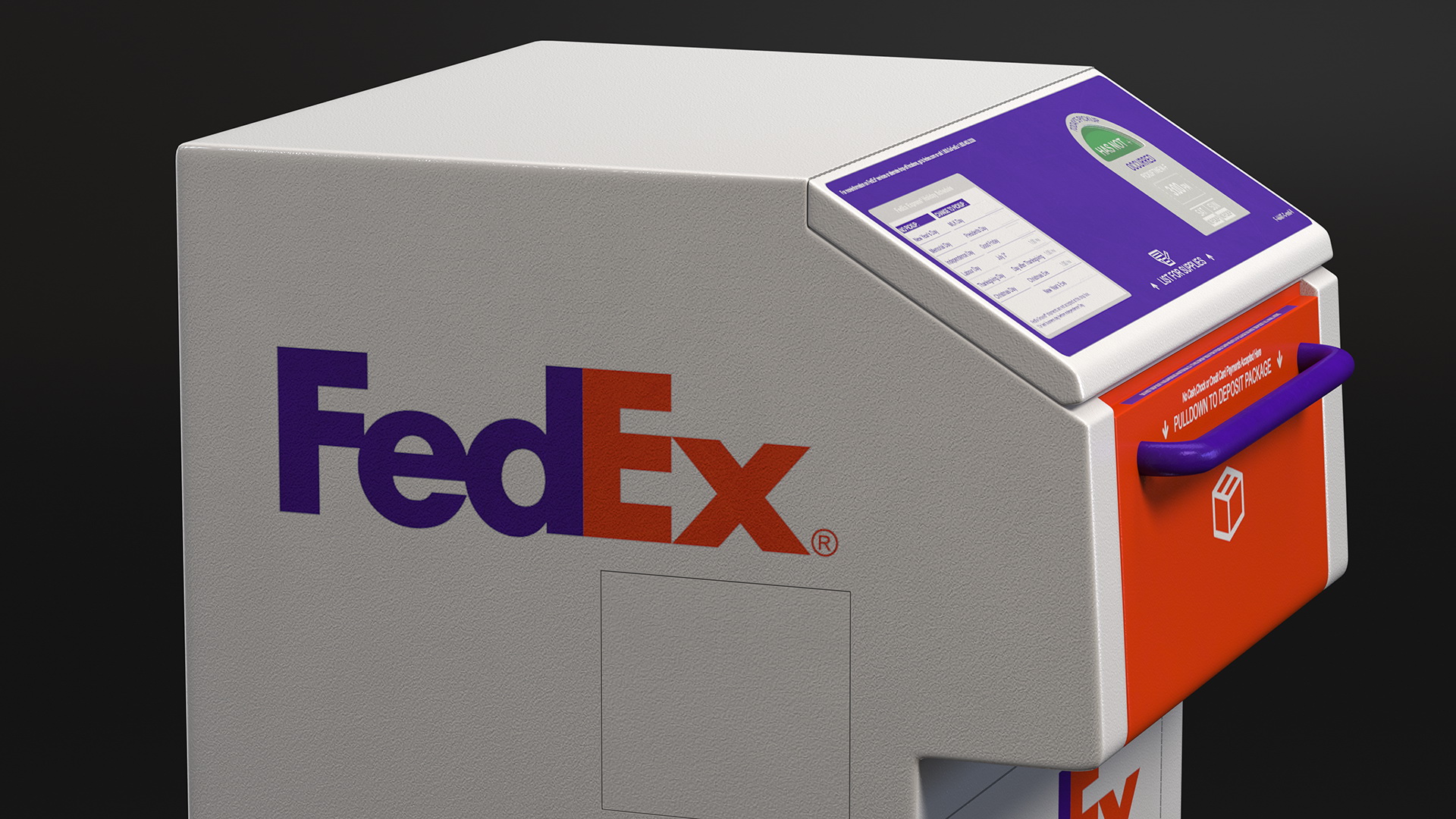 FedEx Package Drop Box 3D