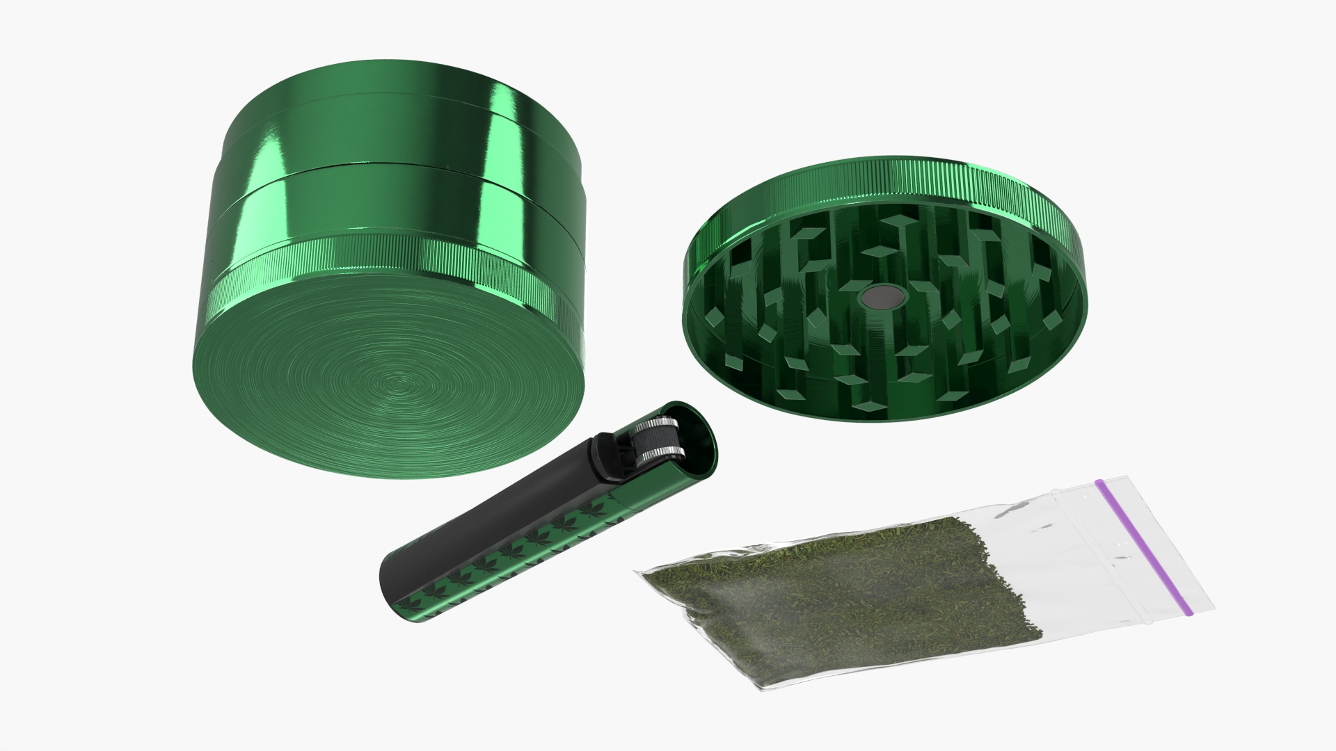 Cannabis Grinder with Storage Bag, view 4