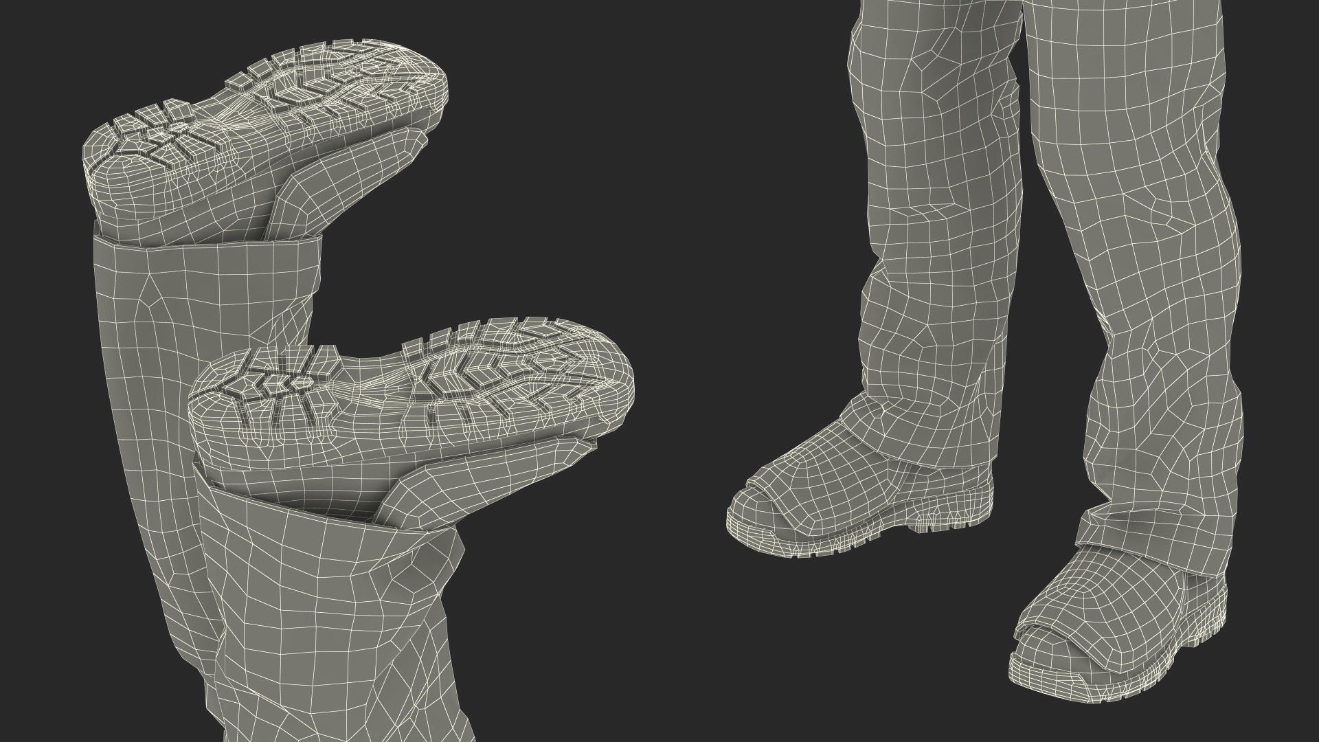 Baseball Umpire in Cap Basic Pose Fur 3D