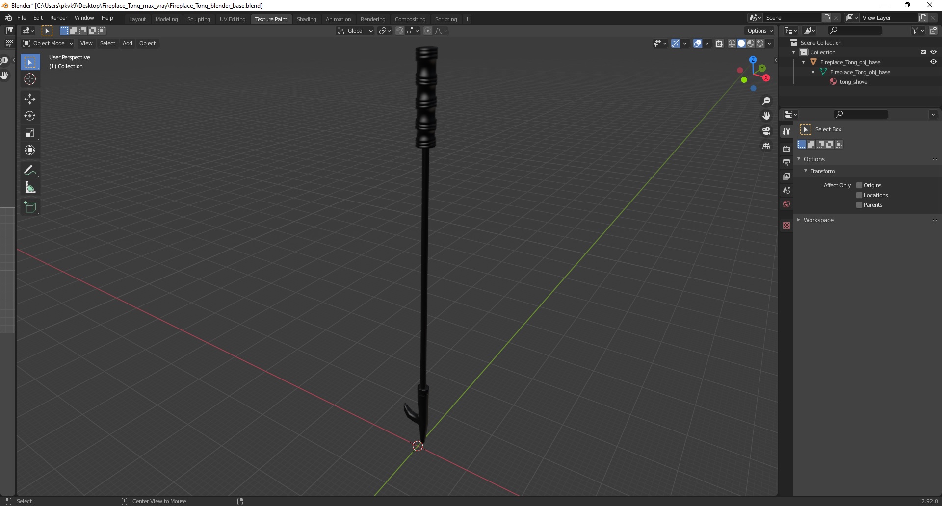 3D model Fireplace Poker Tool