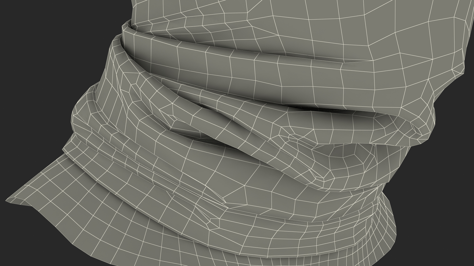 Elastic Half Face Neck Gaiter 3D model