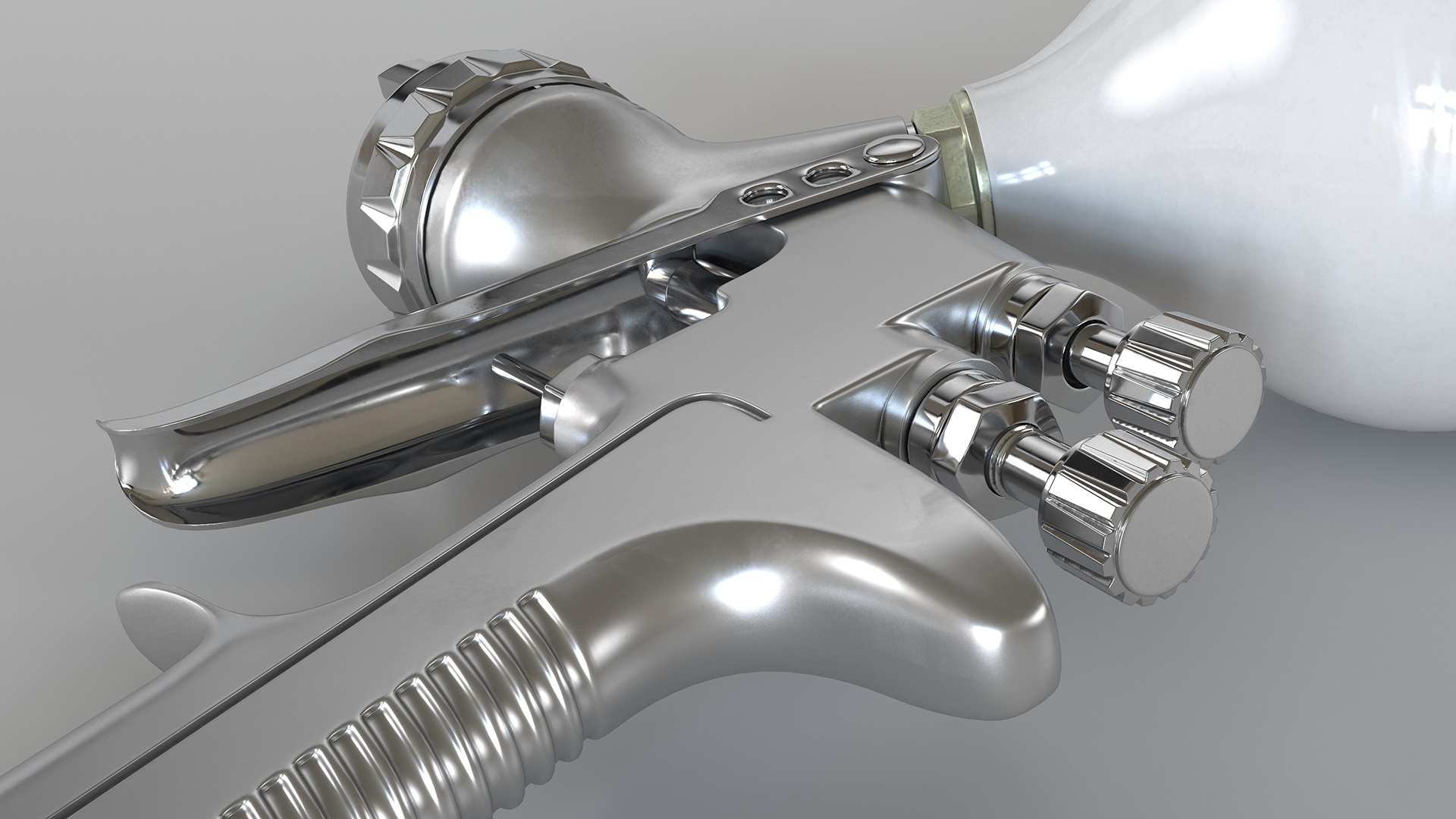 Gravity Feed Paint Gun 3D