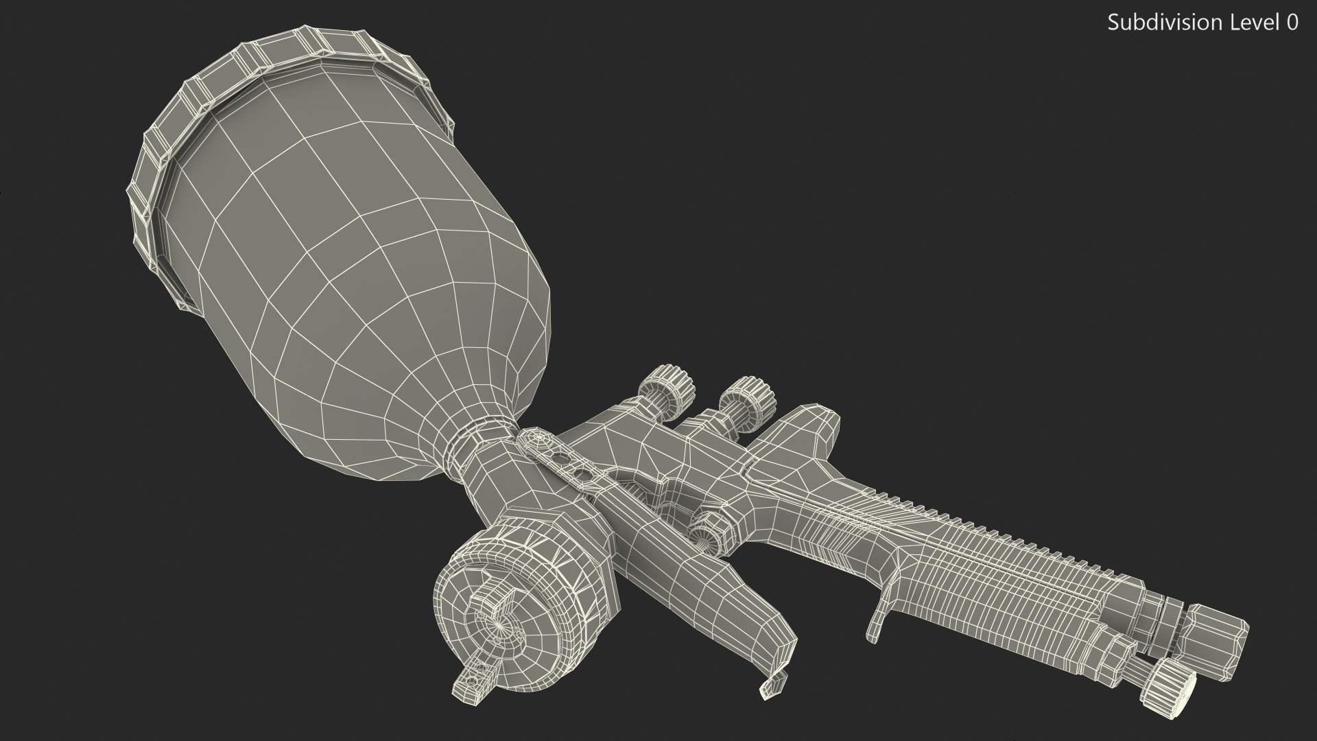 Gravity Feed Paint Gun 3D