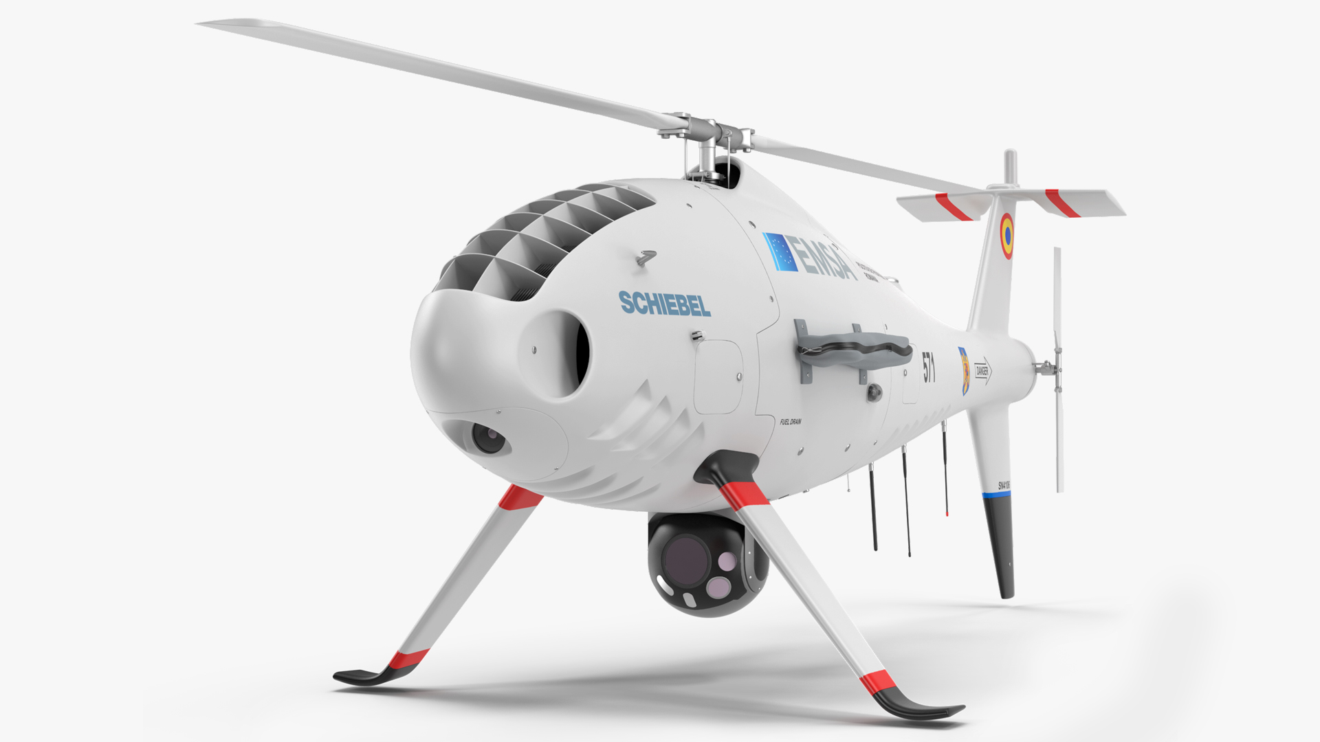 3D model Schiebel Camcopter S100 UAV Romanian Border Police