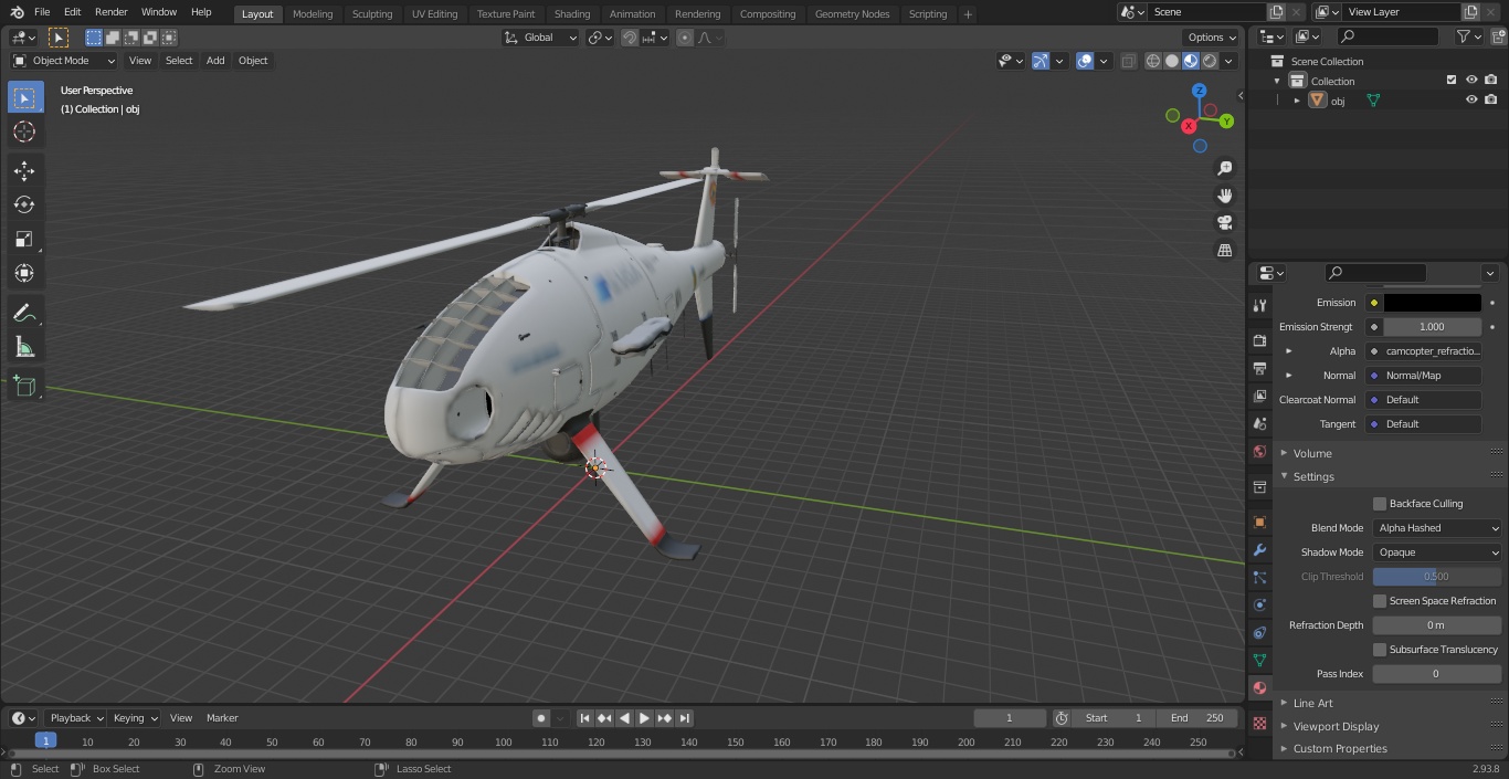 3D model Schiebel Camcopter S100 UAV Romanian Border Police