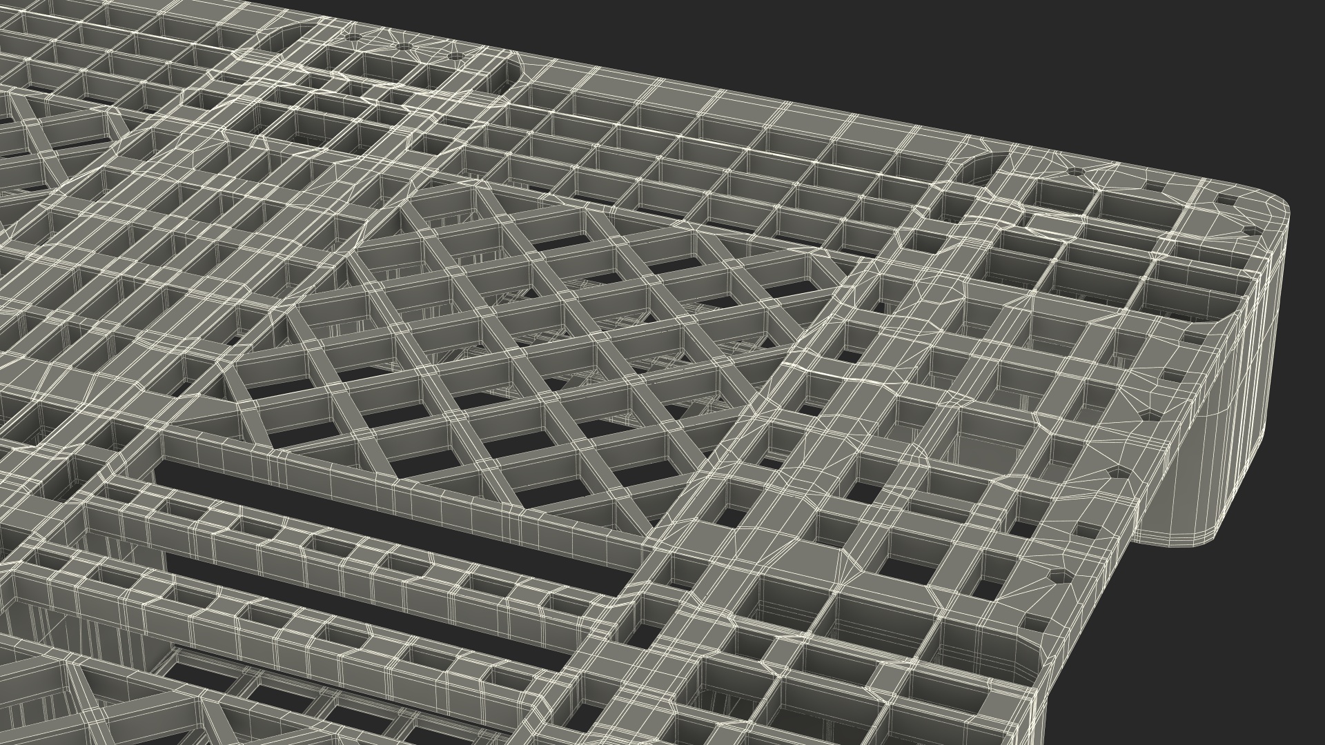 Anti Slip Plastic Pallet Blue 3D model