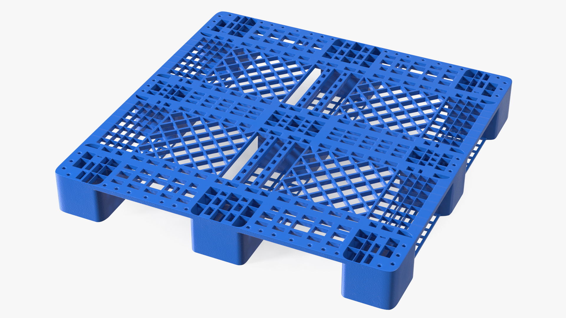 Anti Slip Plastic Pallet Blue 3D model