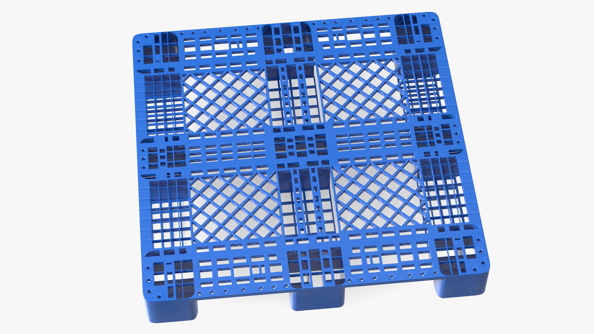 Anti Slip Plastic Pallet Blue 3D model