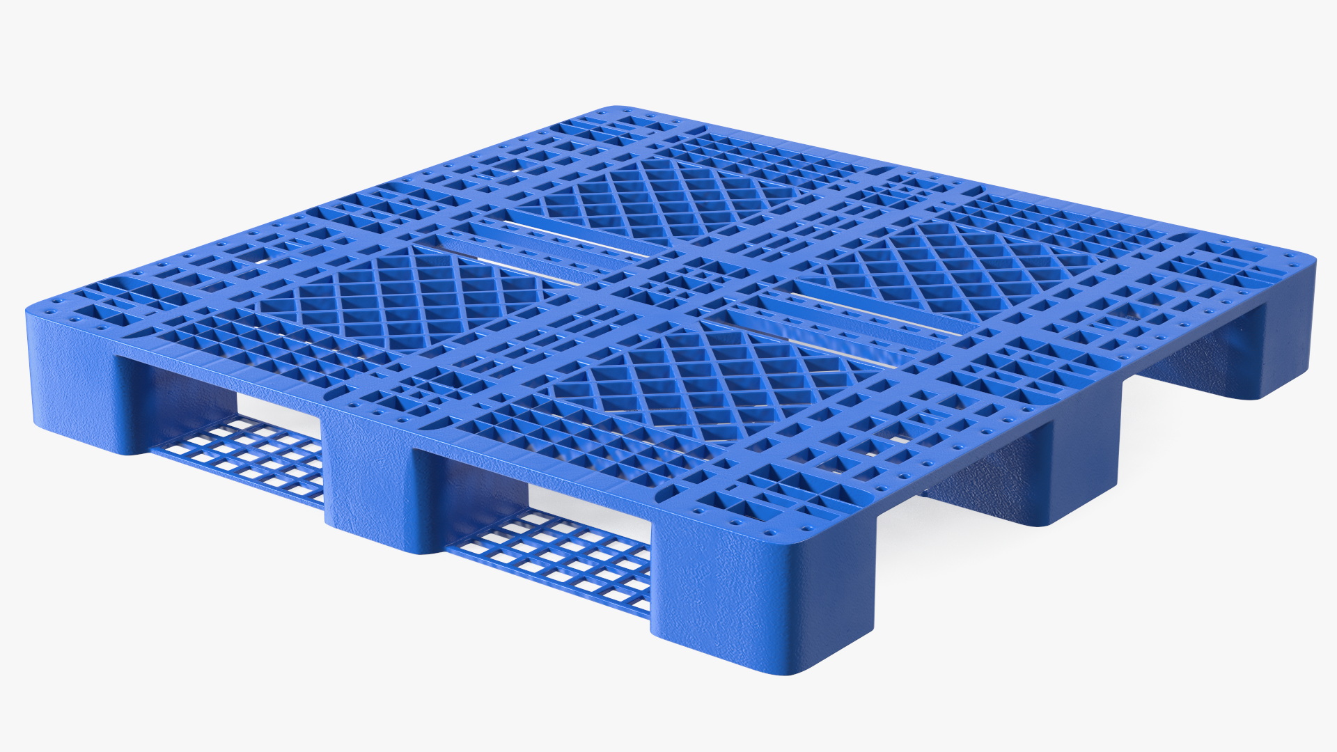 Anti Slip Plastic Pallet Blue 3D model