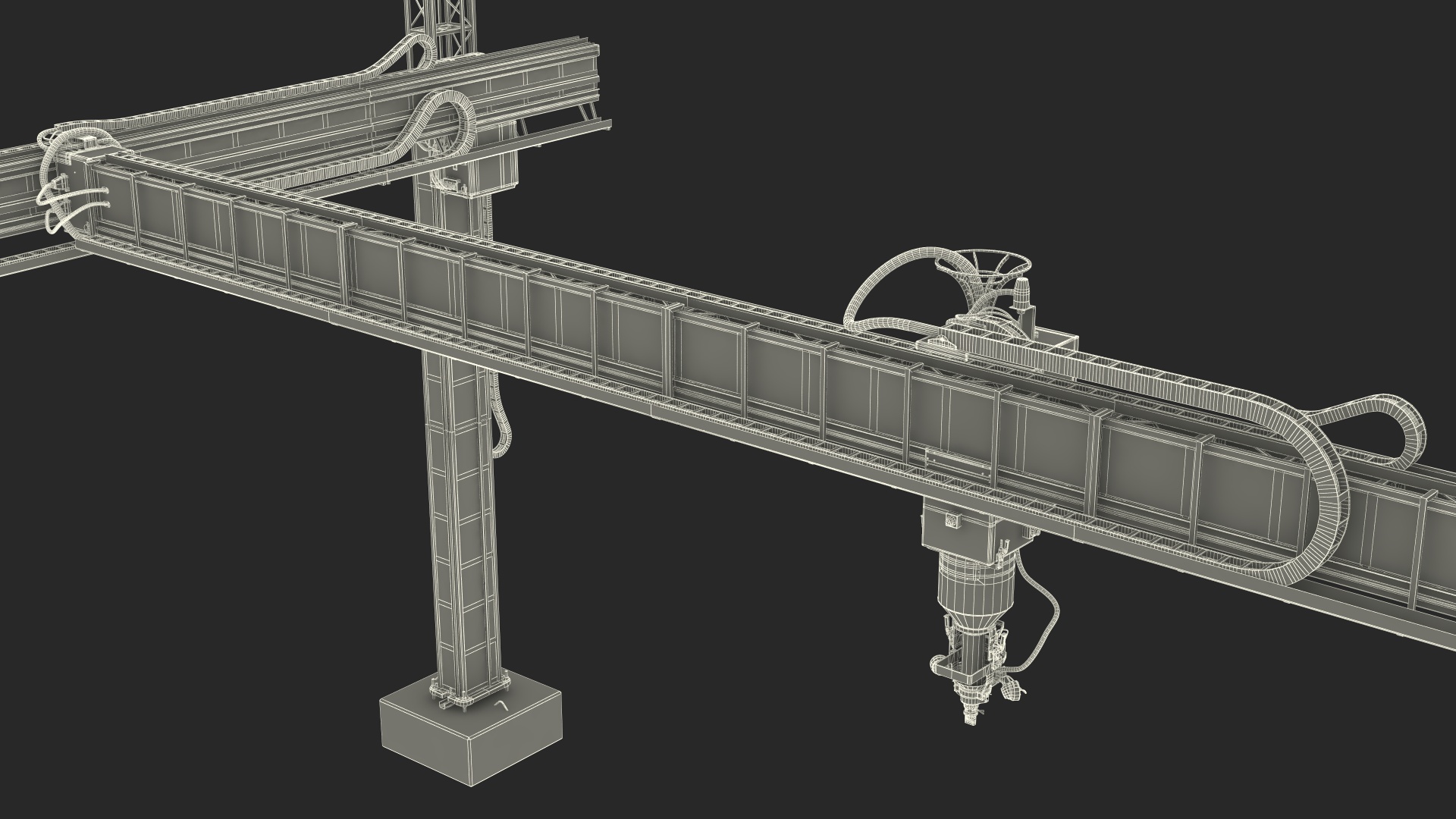 3D Construction 3D Printer Module Rigged for Cinema 4D