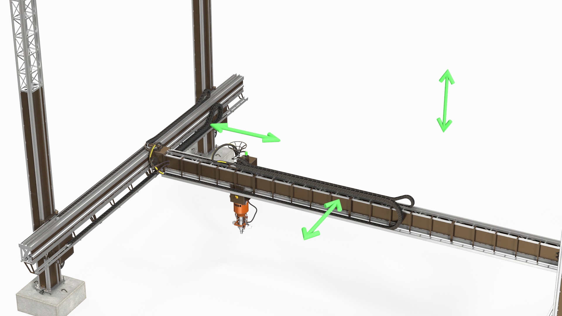 3D Construction 3D Printer Module Rigged for Cinema 4D