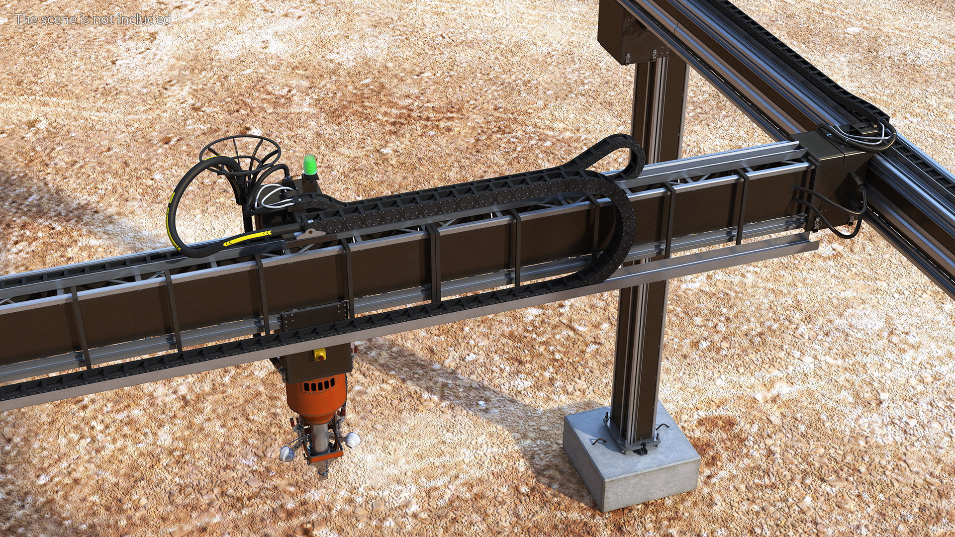 3D Construction 3D Printer Module Rigged for Cinema 4D