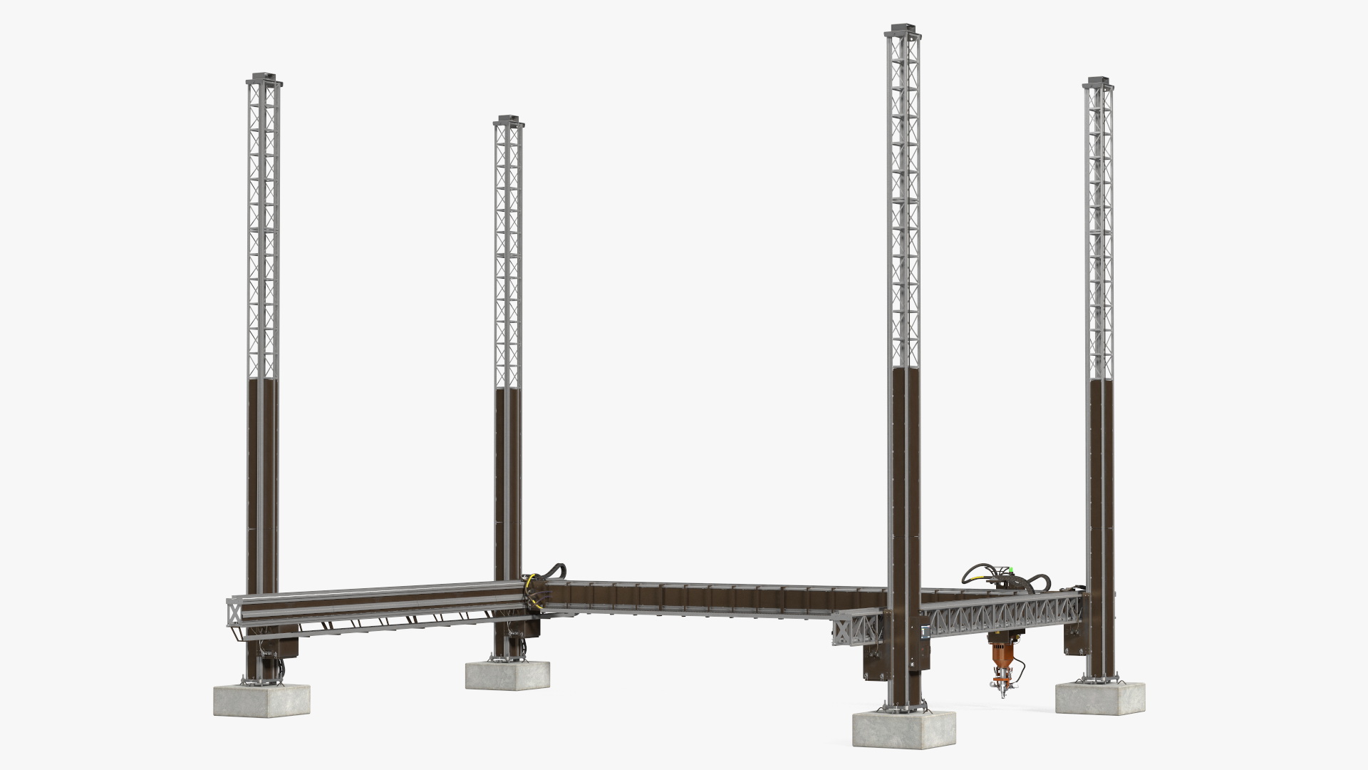 3D Construction 3D Printer Module Rigged for Cinema 4D