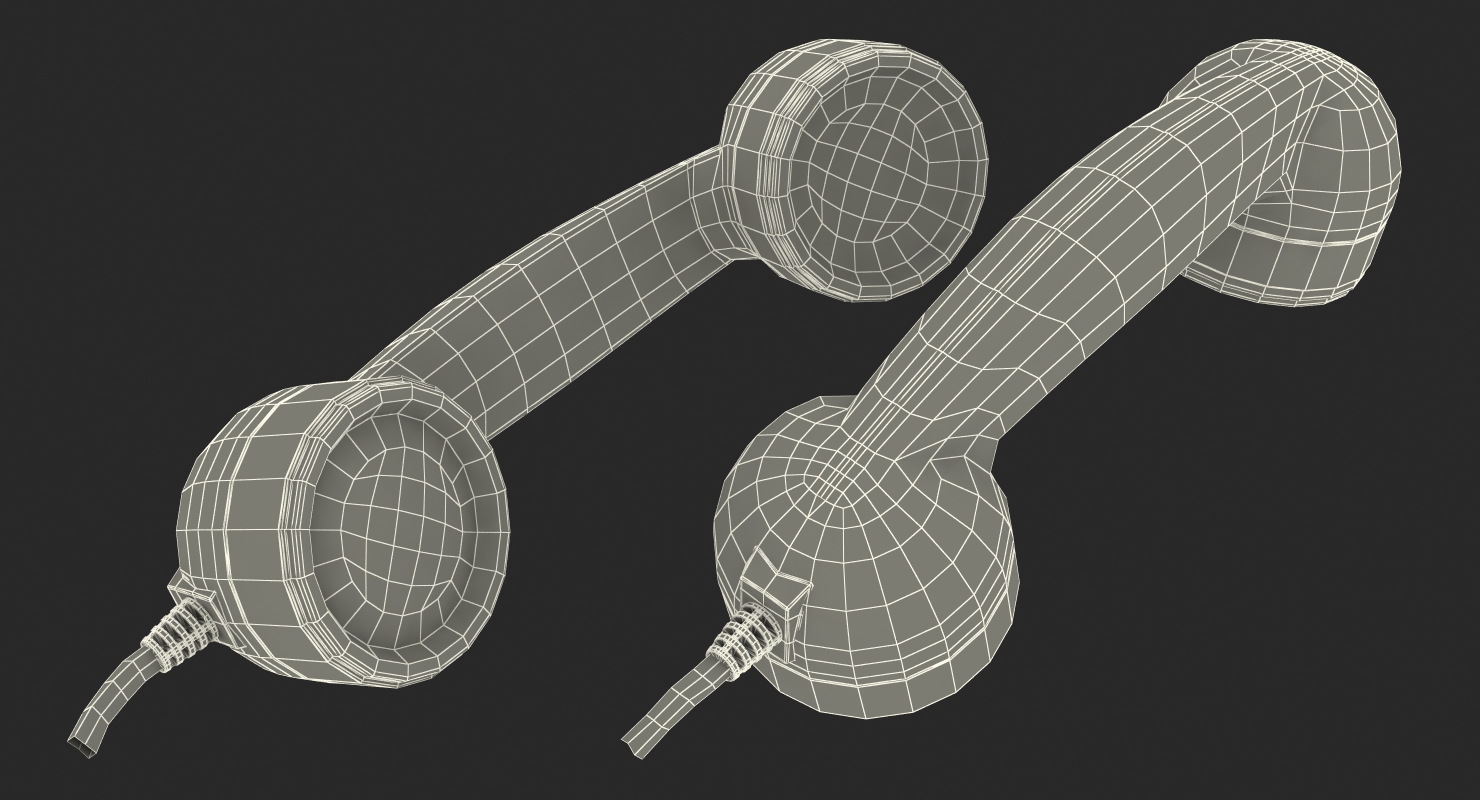 3D Retro Telephone Receiver 2