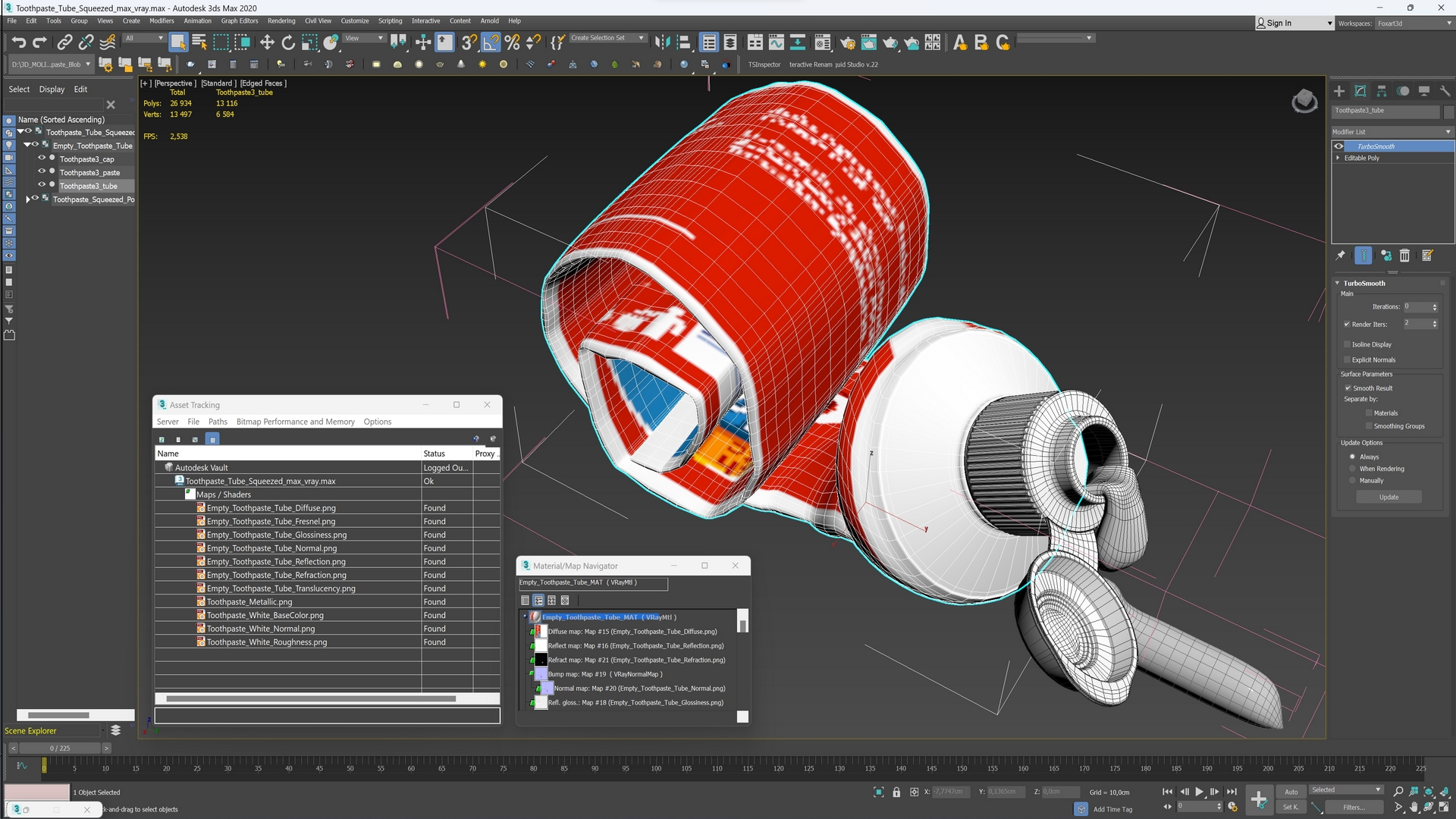 Toothpaste Tube Squeezed 3D model